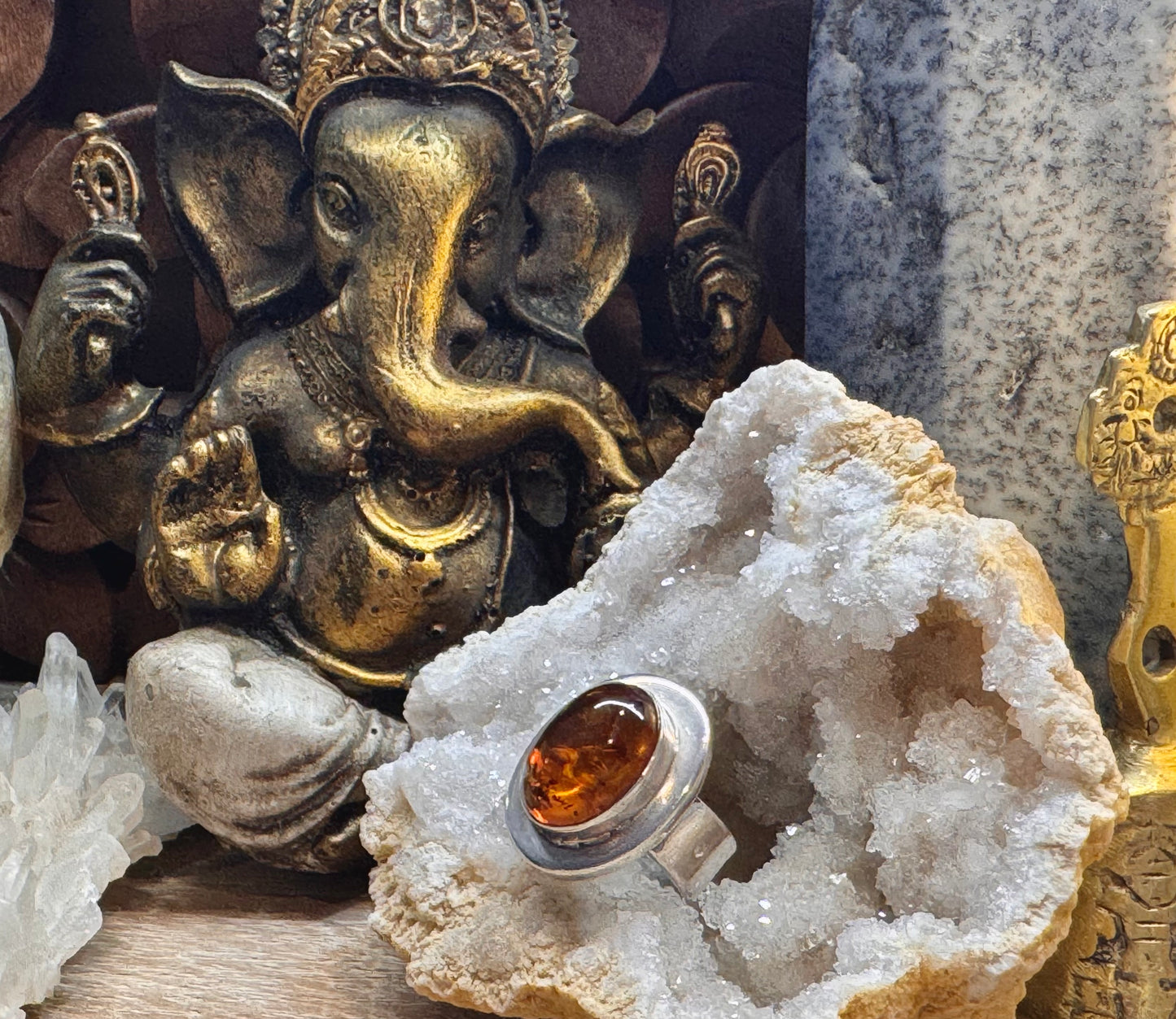 Bague ambre T55
