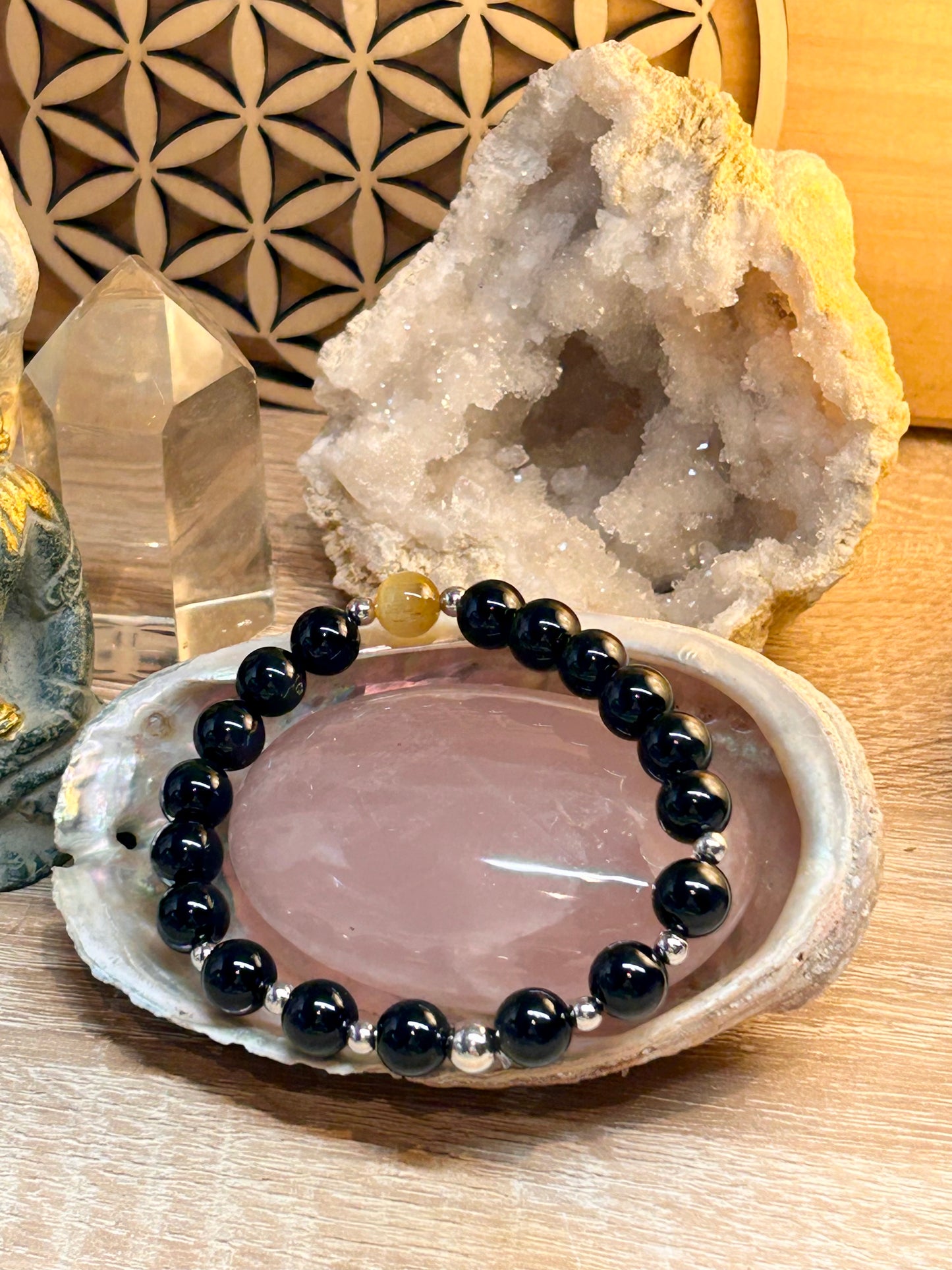Bracelet œil céleste et œil de tigre