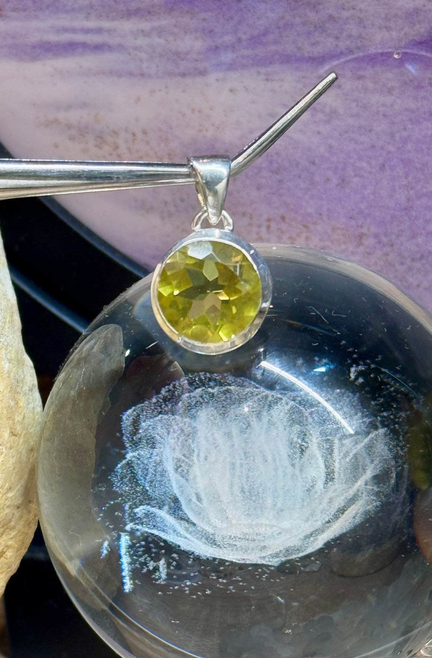 Pendentif de Péridot faceté