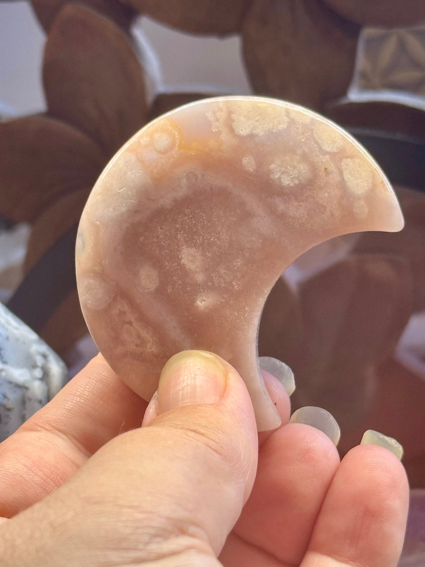Croissant d’Agate Fleurs de Cerisier