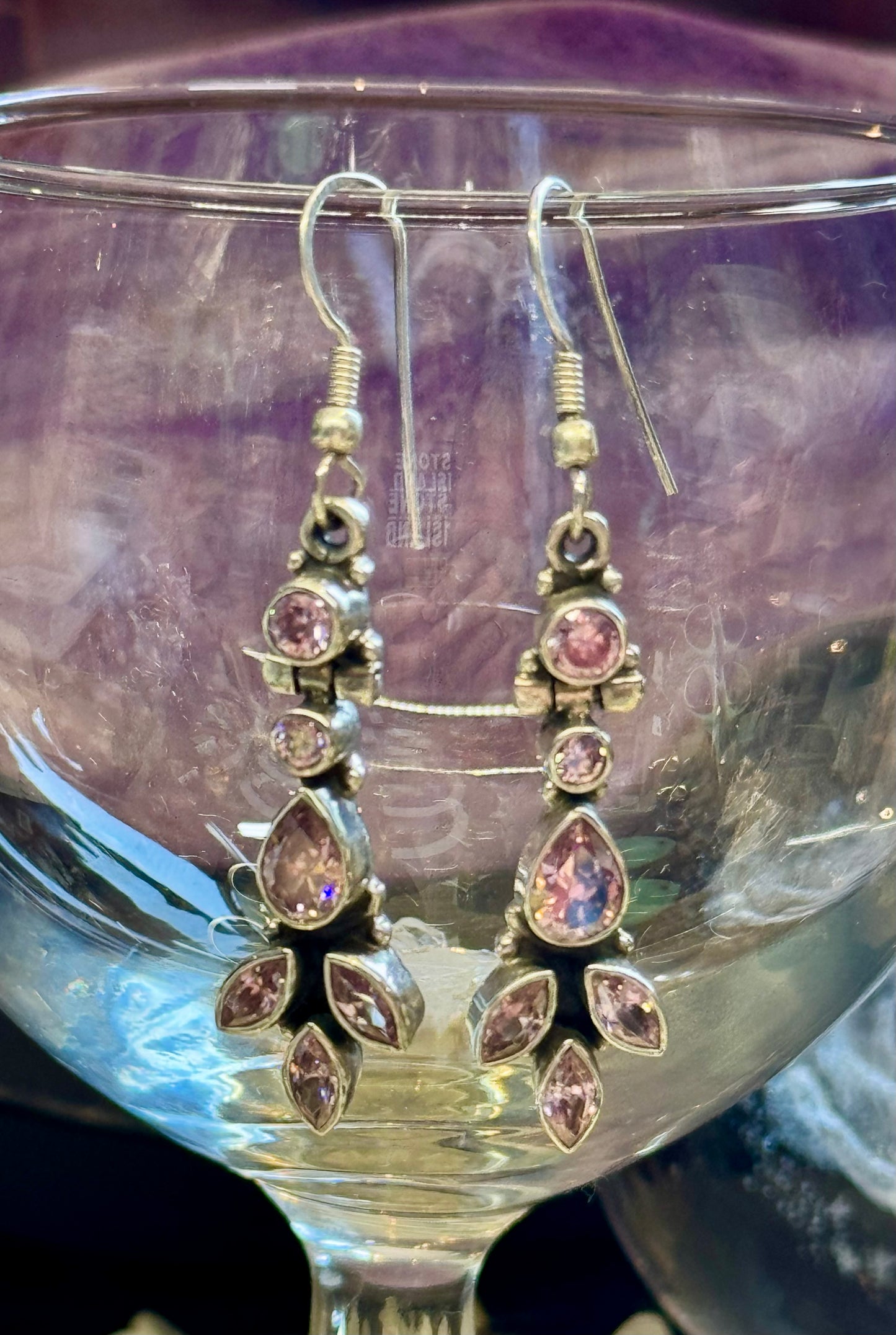Boucles d’oreilles de Topaze Rose 2