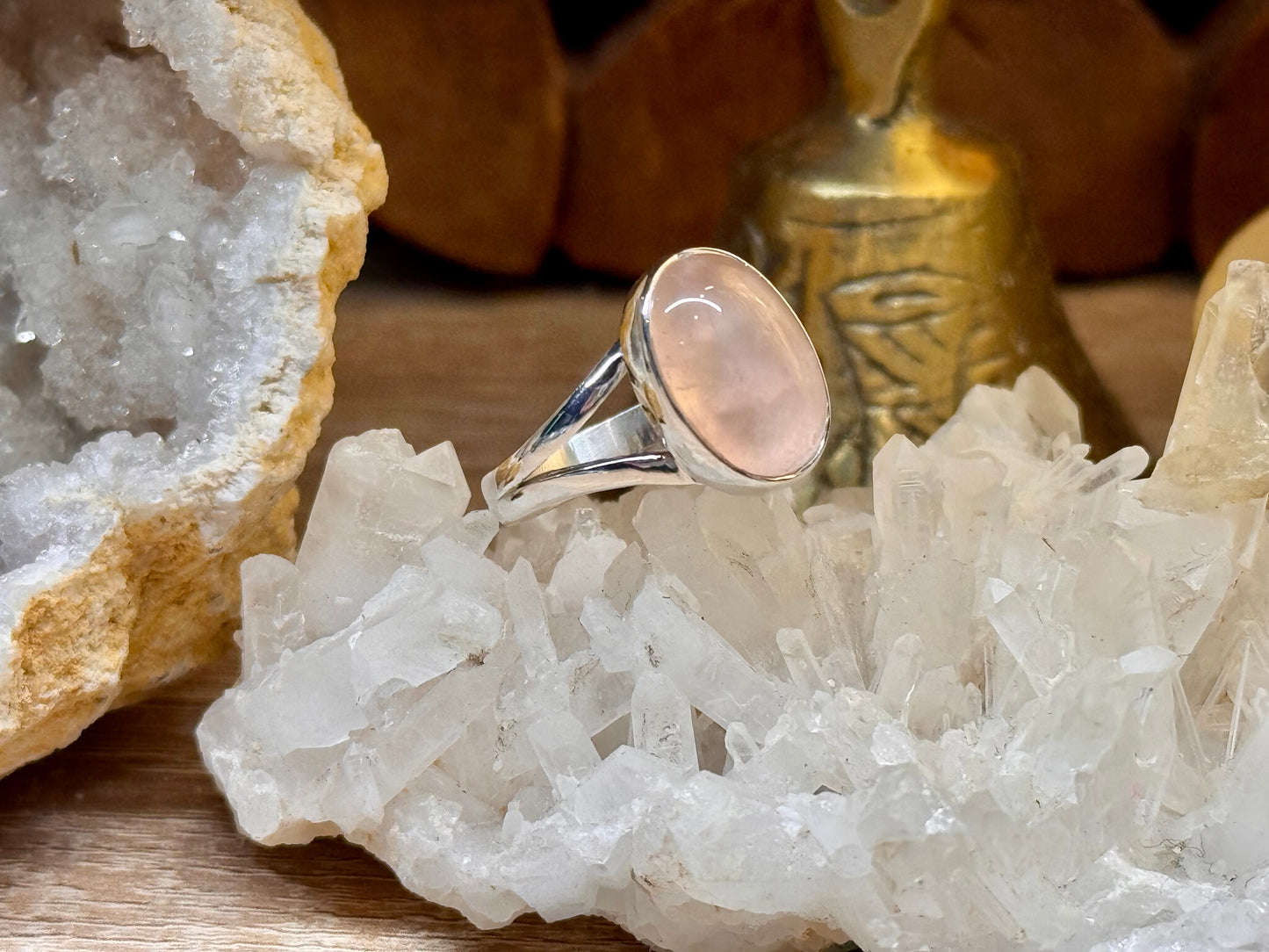Bague en argent 925 Quartz Rose