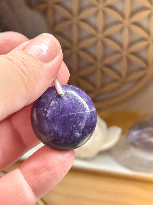 Pendentif de lépidolite