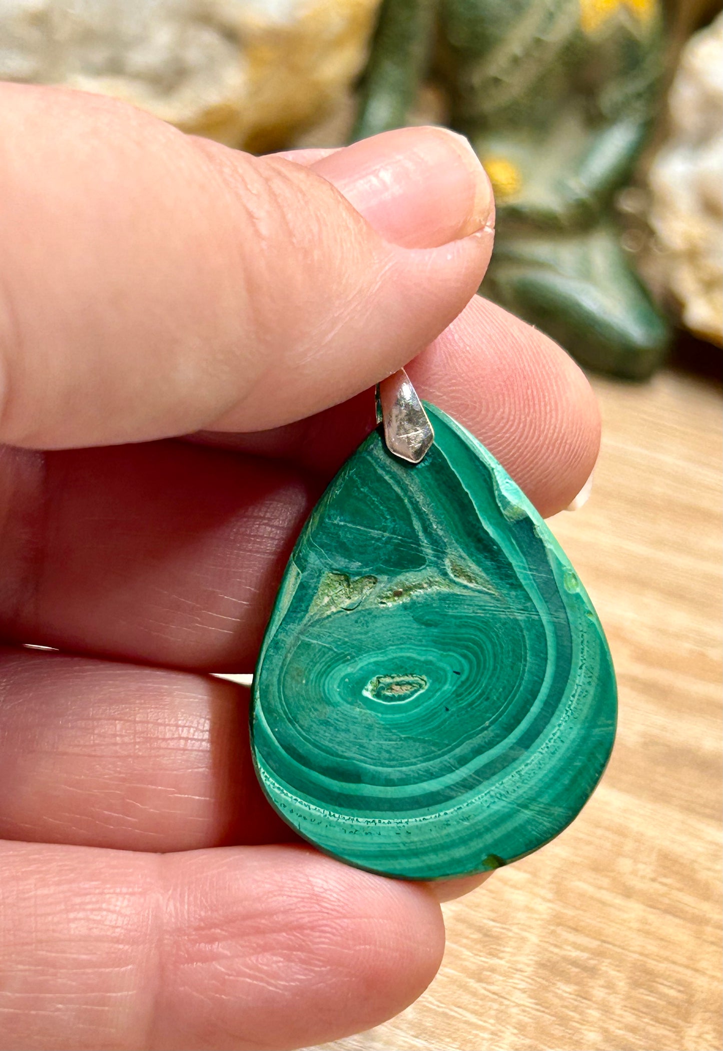 Pendentif de malachite