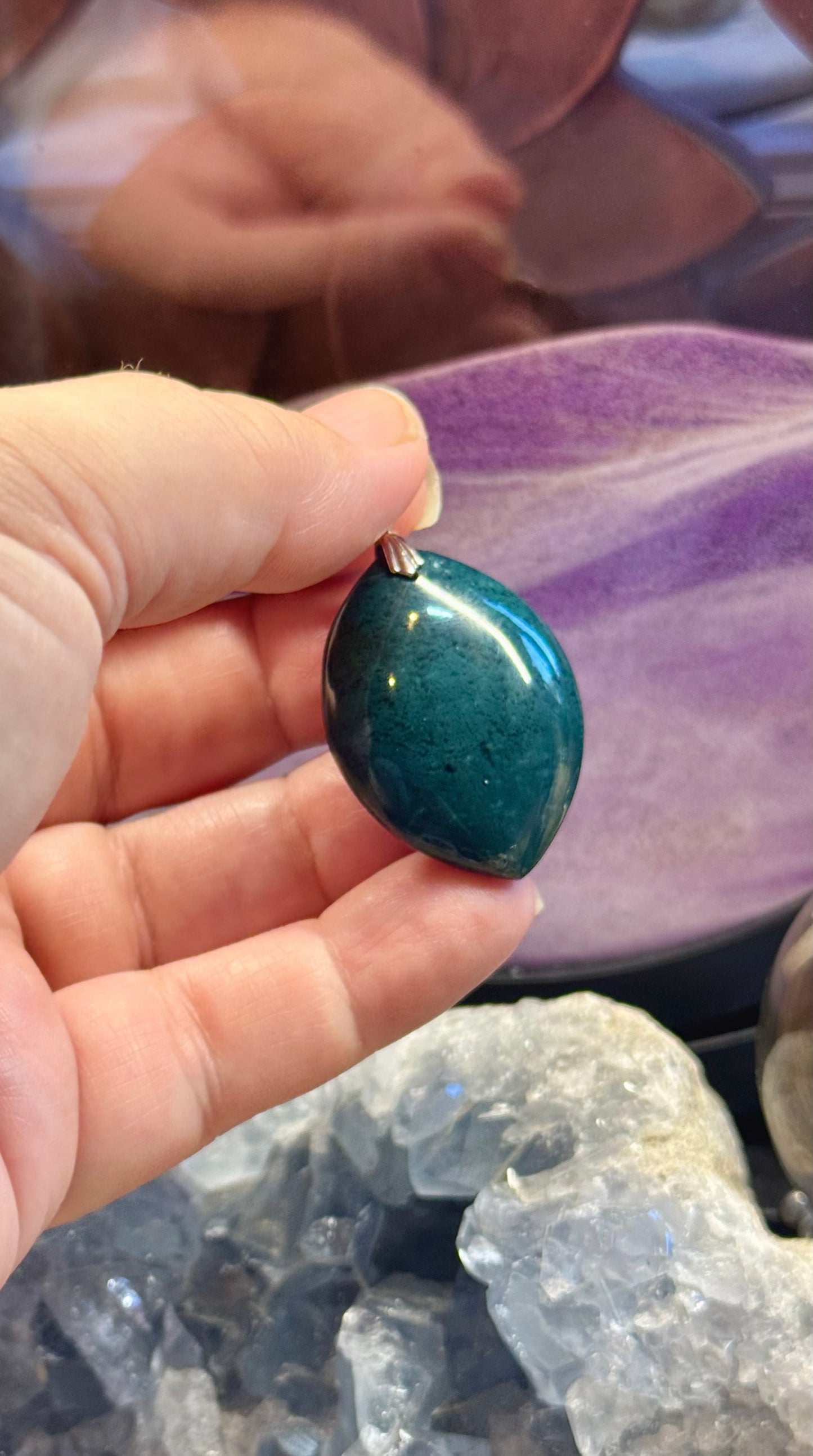 Pendentif de Jaspe Héliotrope