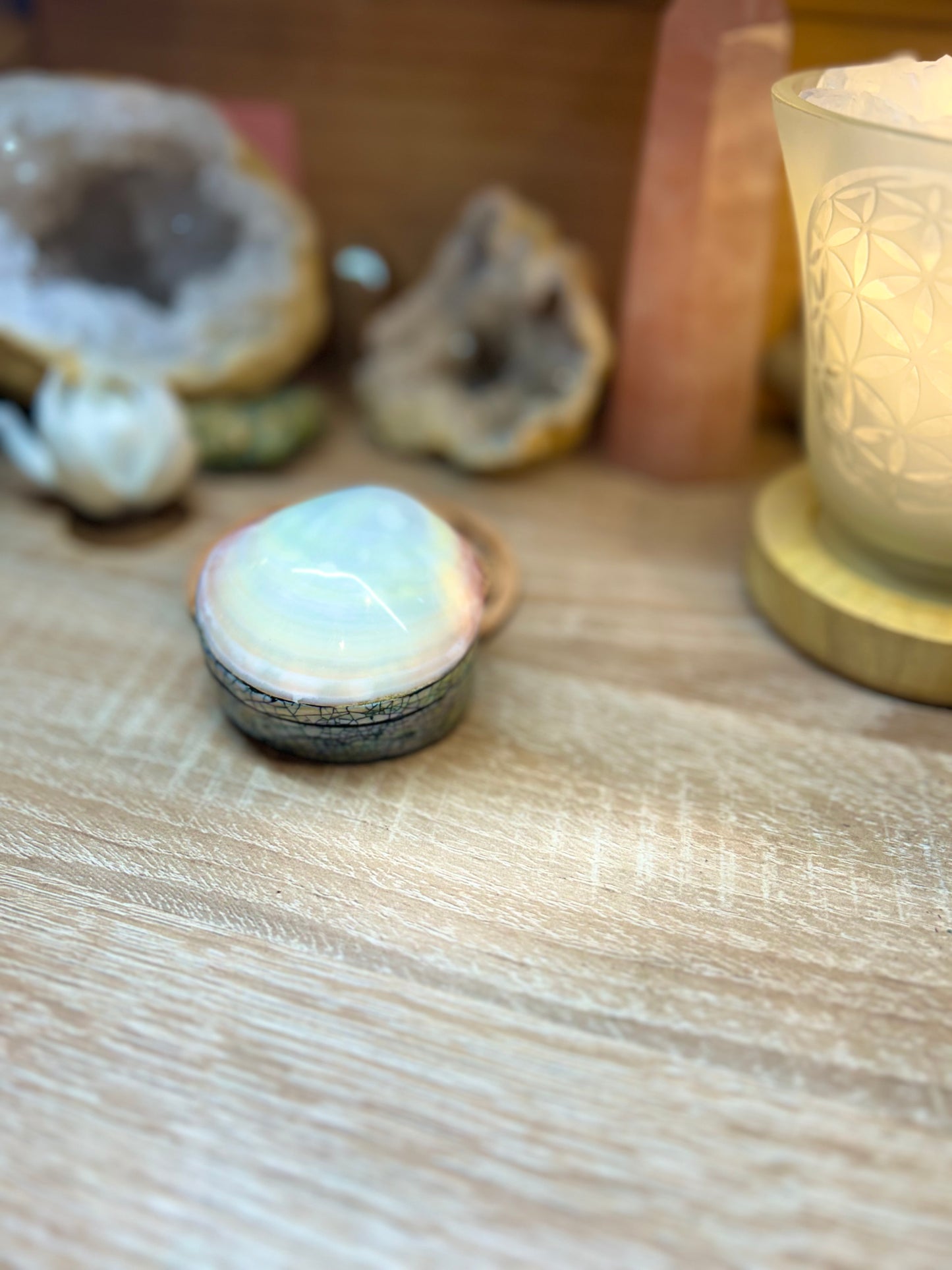 Boîte à bijoux coquillage et abalone