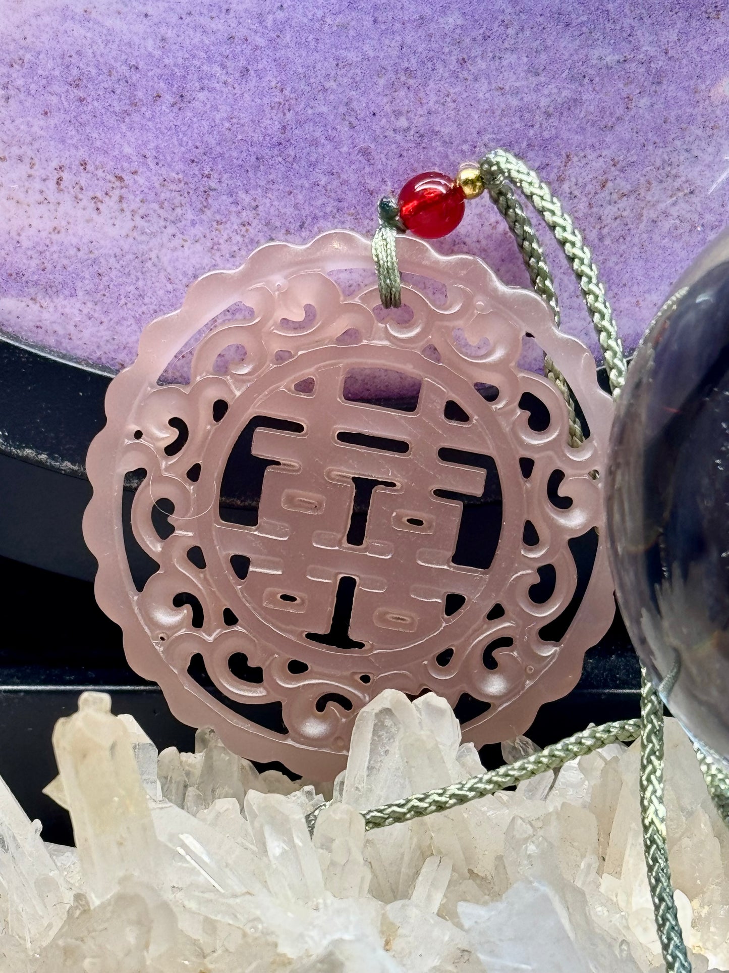 Pendentif en Quartz Rose