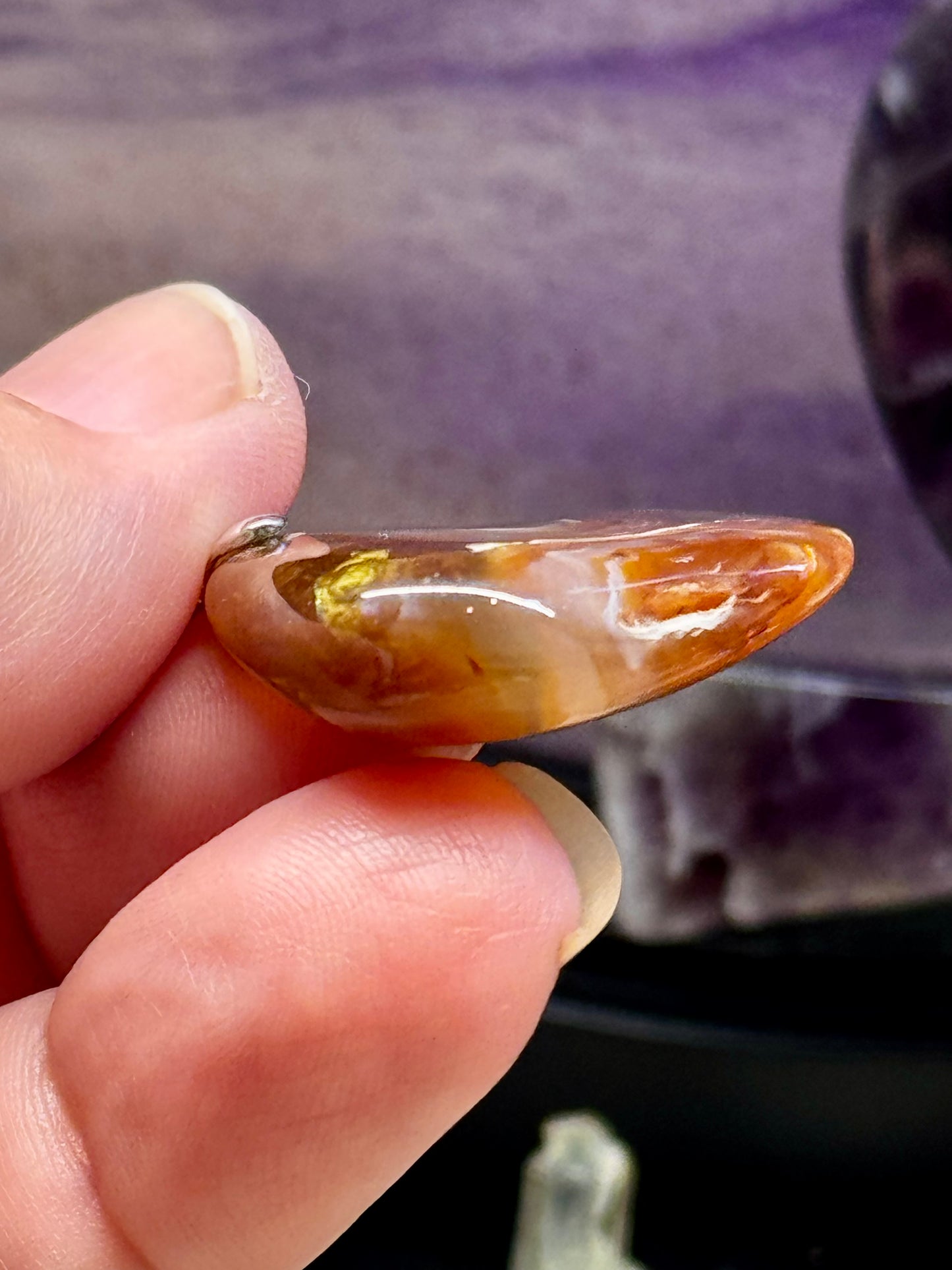 Pendentif d’agate feu