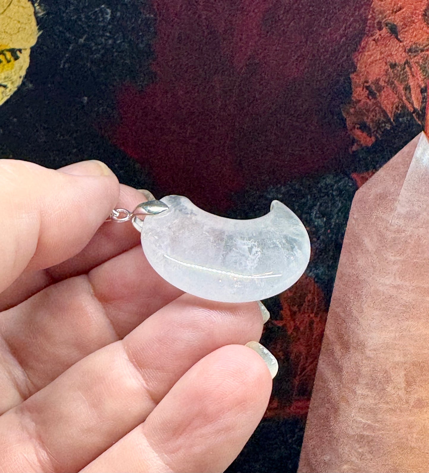Pendentif en cristal de roche