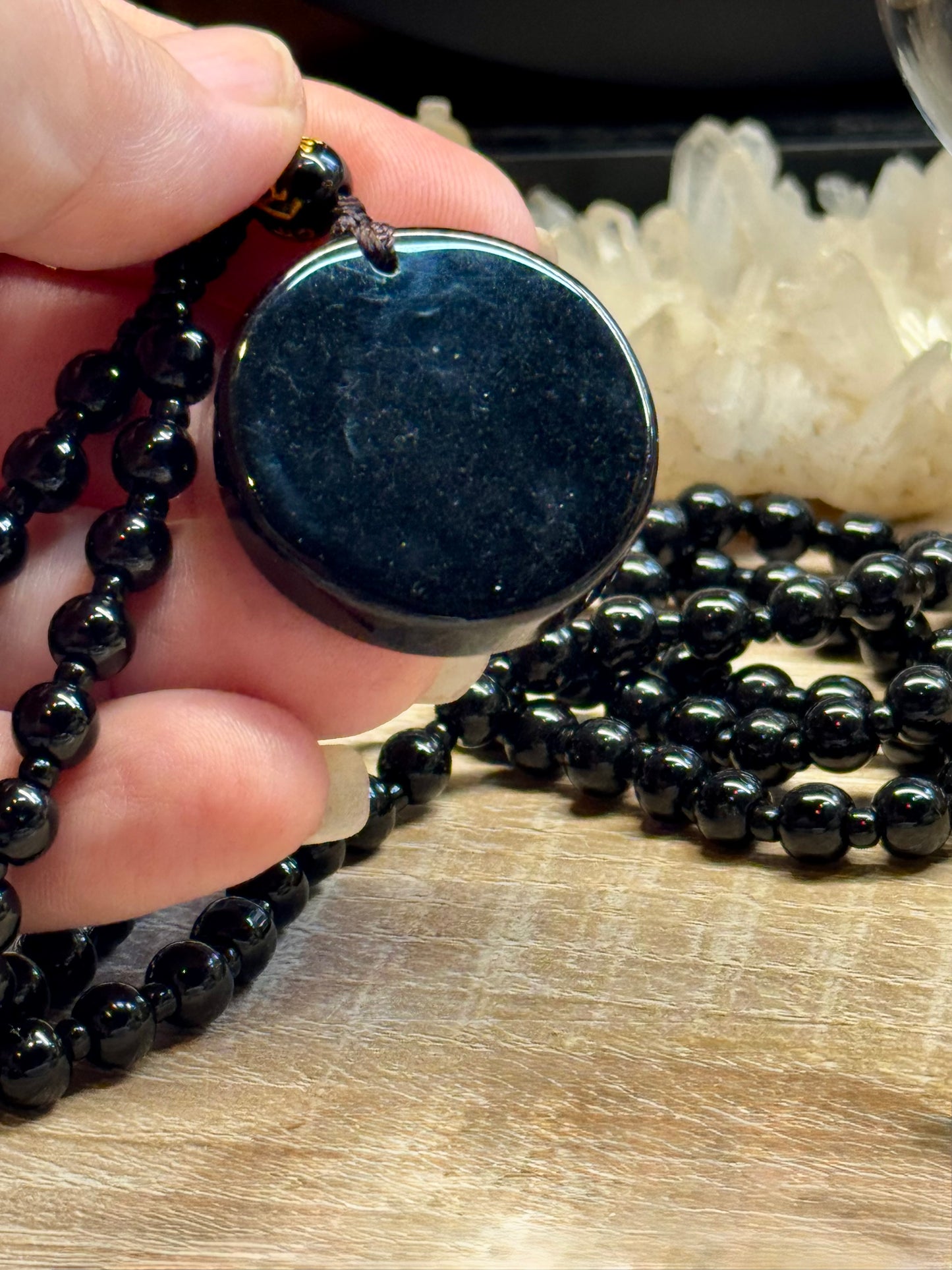 Collier Obsidienne Noire - Arbre de vie