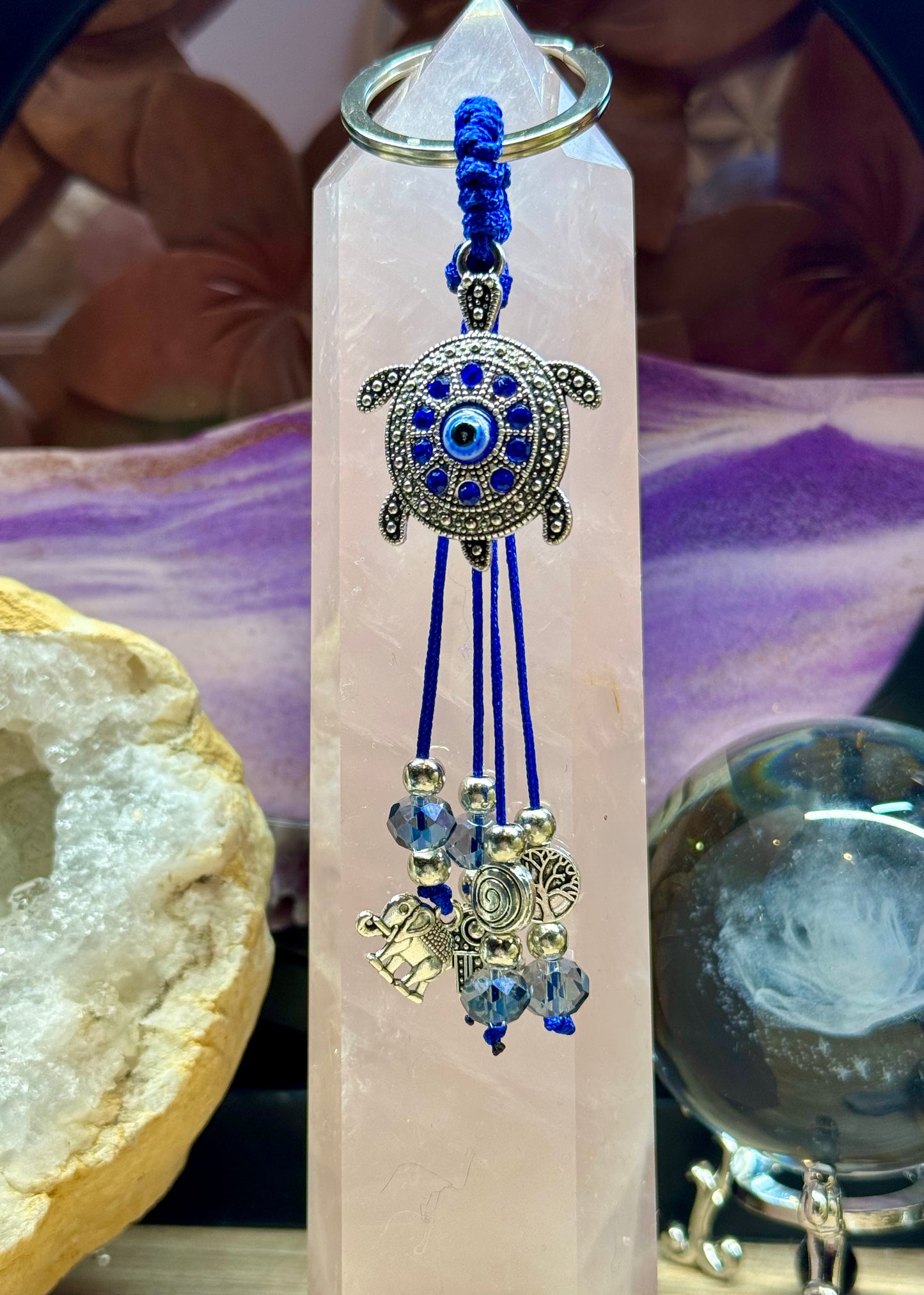 Porte-clé Tortue et Oeil de Nazar