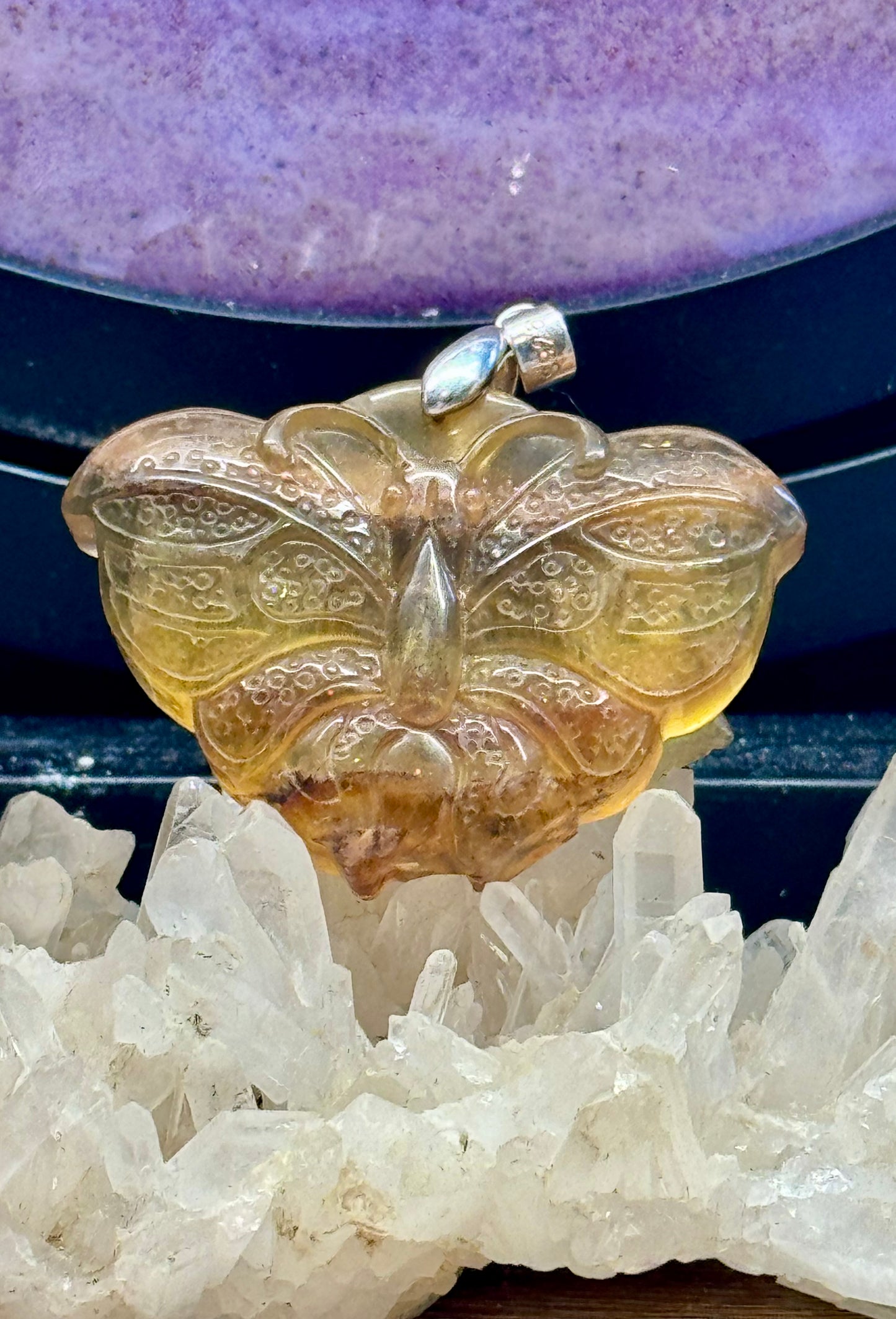 Papillon en Fluorine Jaune