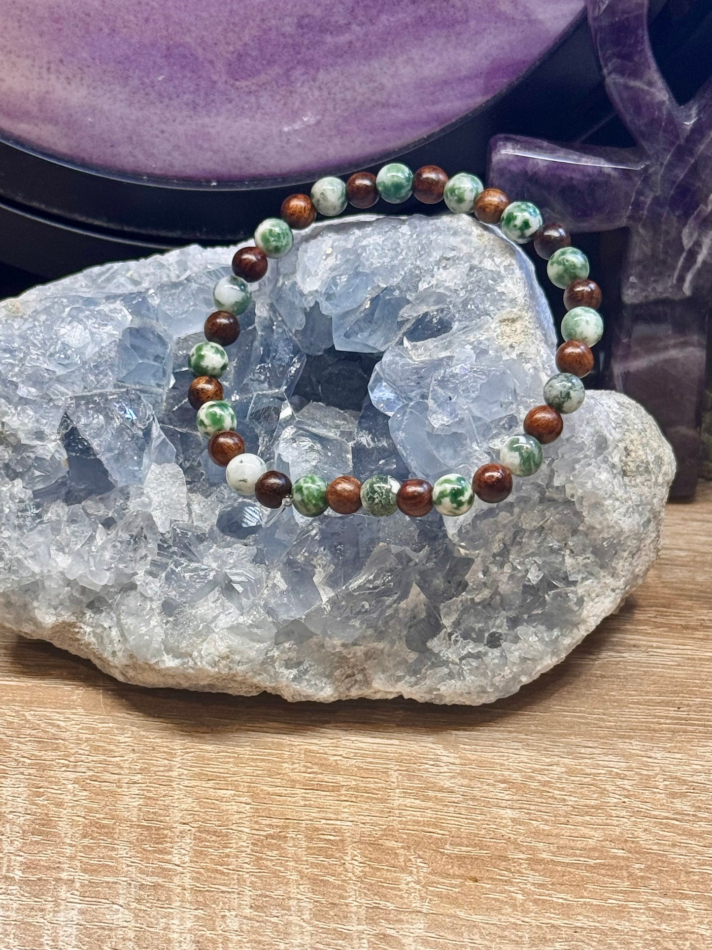 Bracelet de lithothérapie "Retrouver calme et Apaisement"