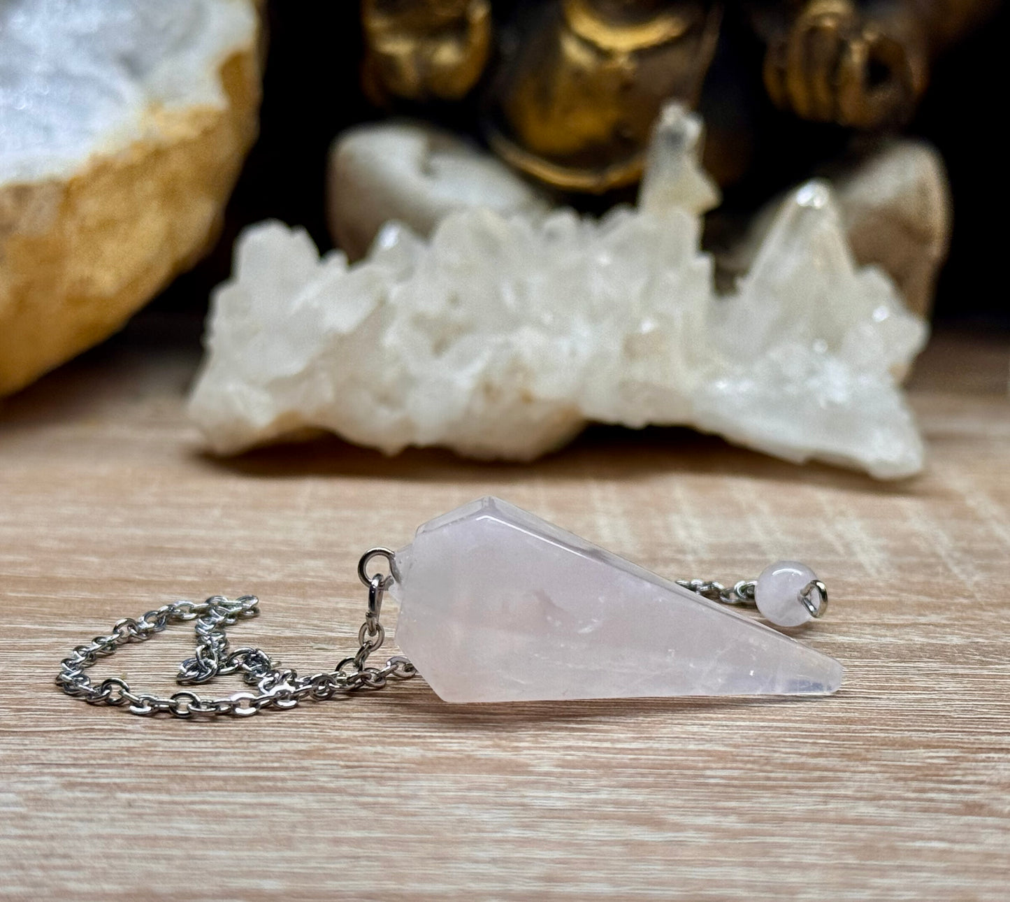Pendule conique Quartz Rose