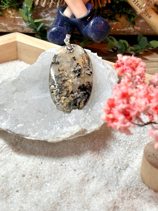 Pendentif d’agate dendritique