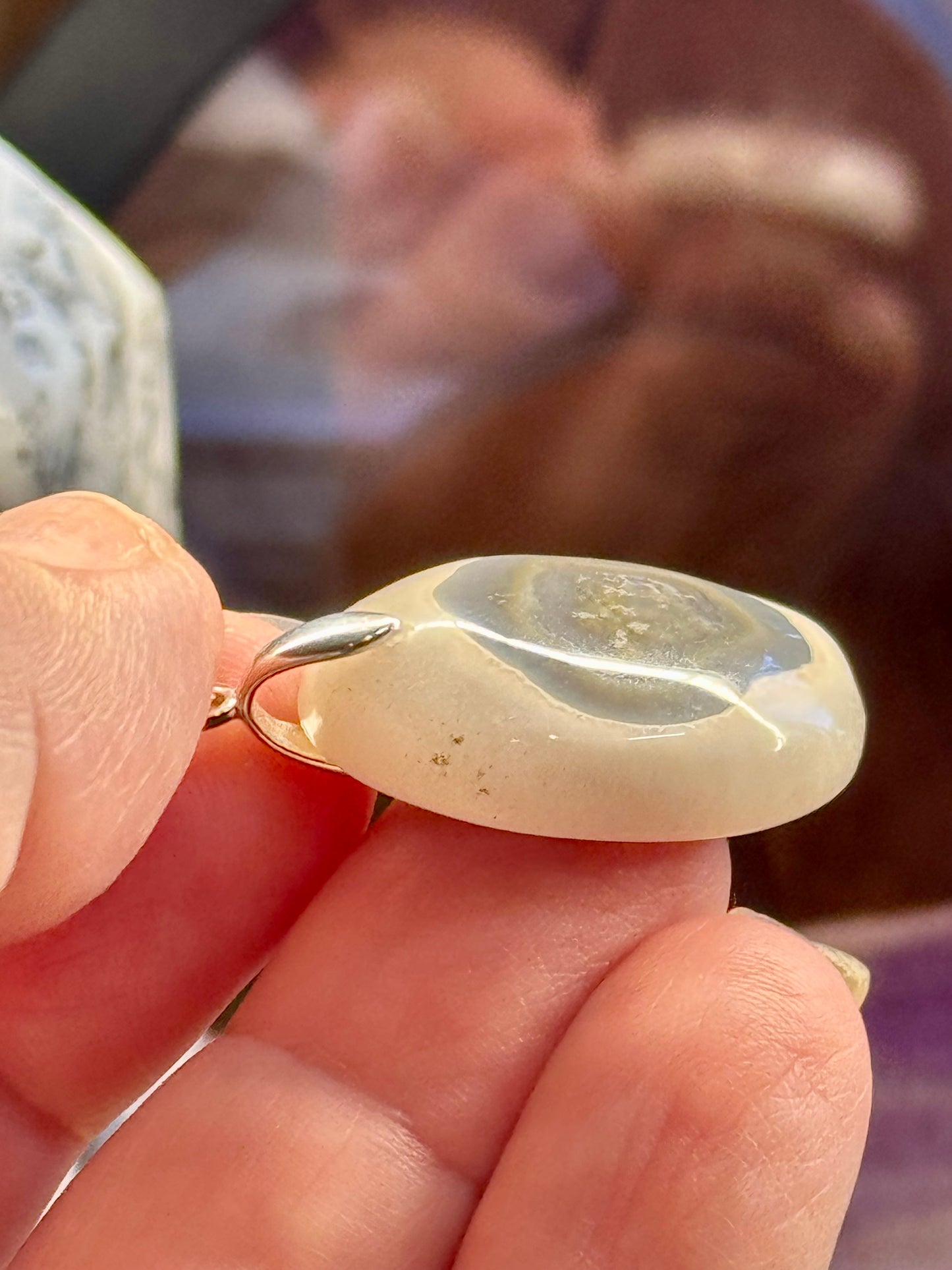 Pendentif d’agate avec Dendrites