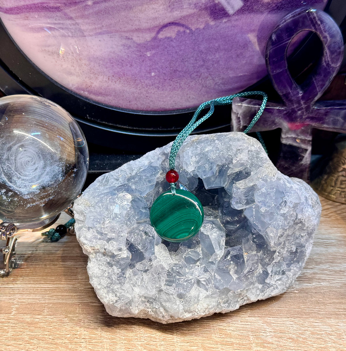 Collier ajustable Malachite 1