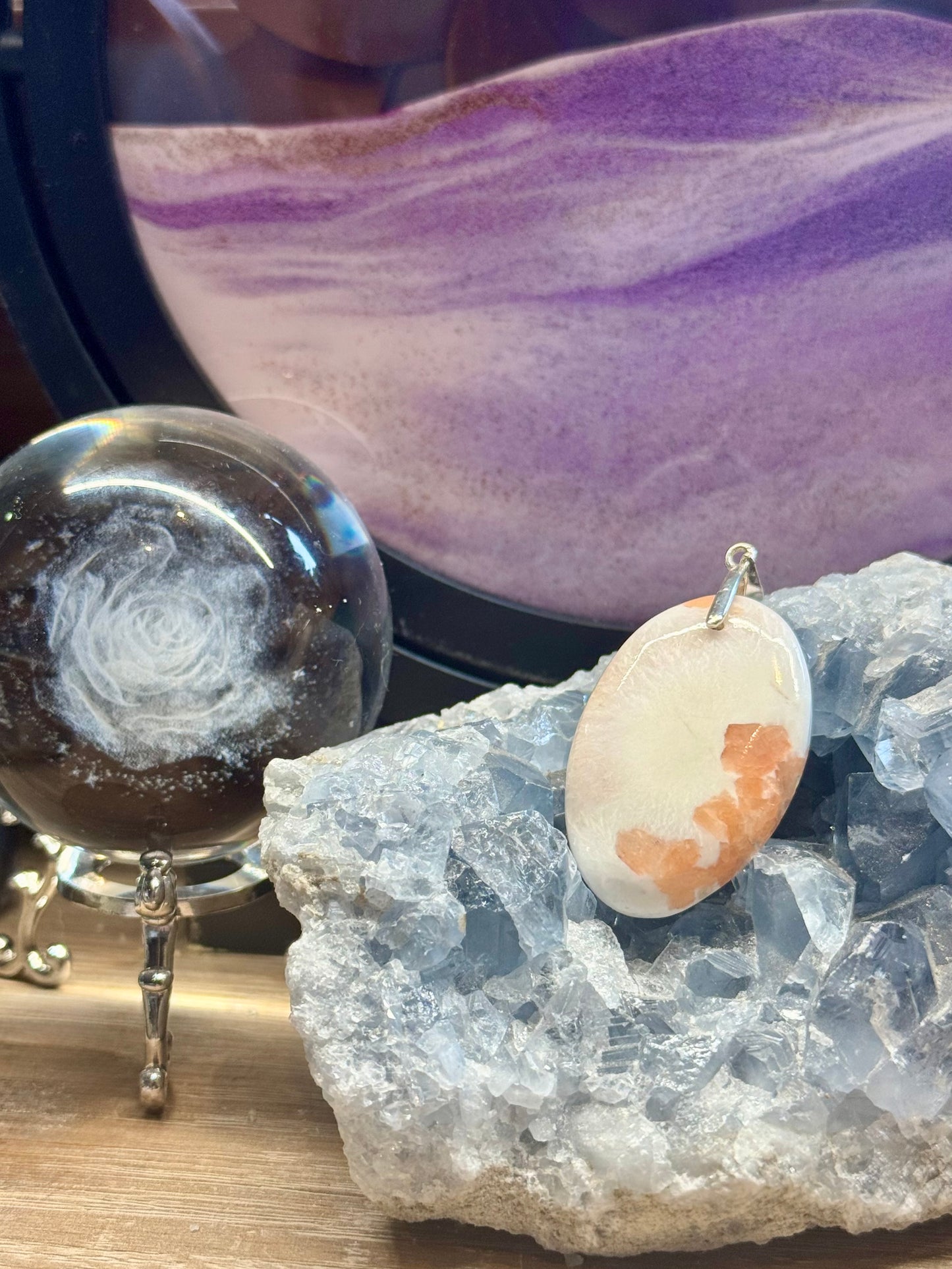Pendentif de Scolécite