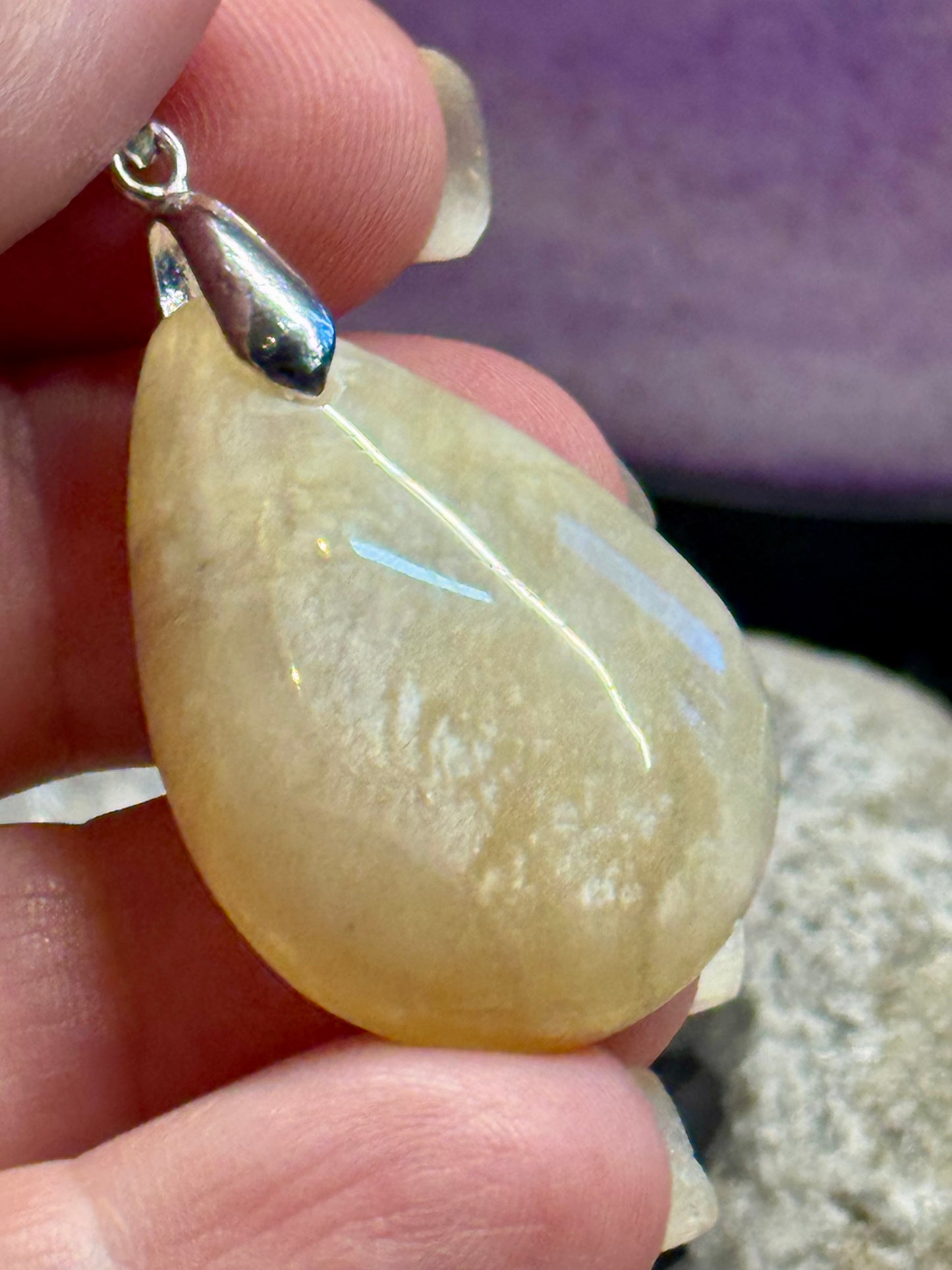 Pendentif de Pierre de lune goutte