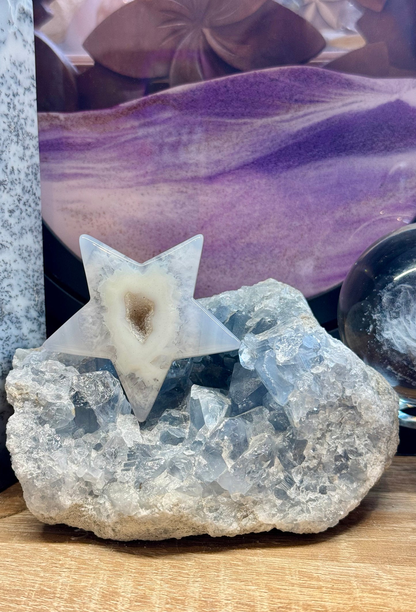 Agate druse en étoile