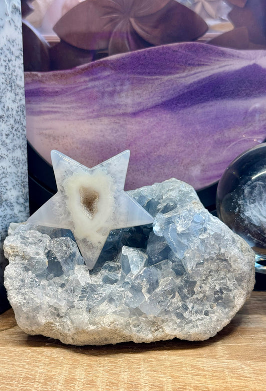 Agate druse en étoile