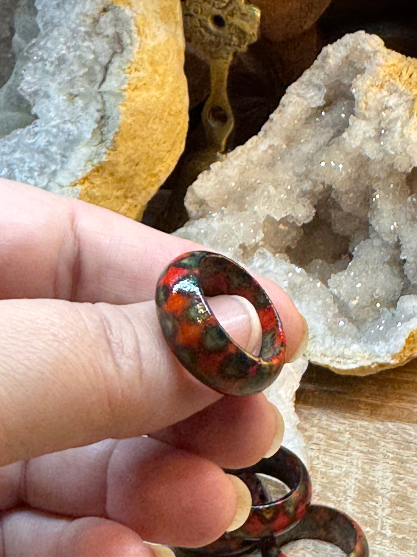 Bague fantaisie en bois