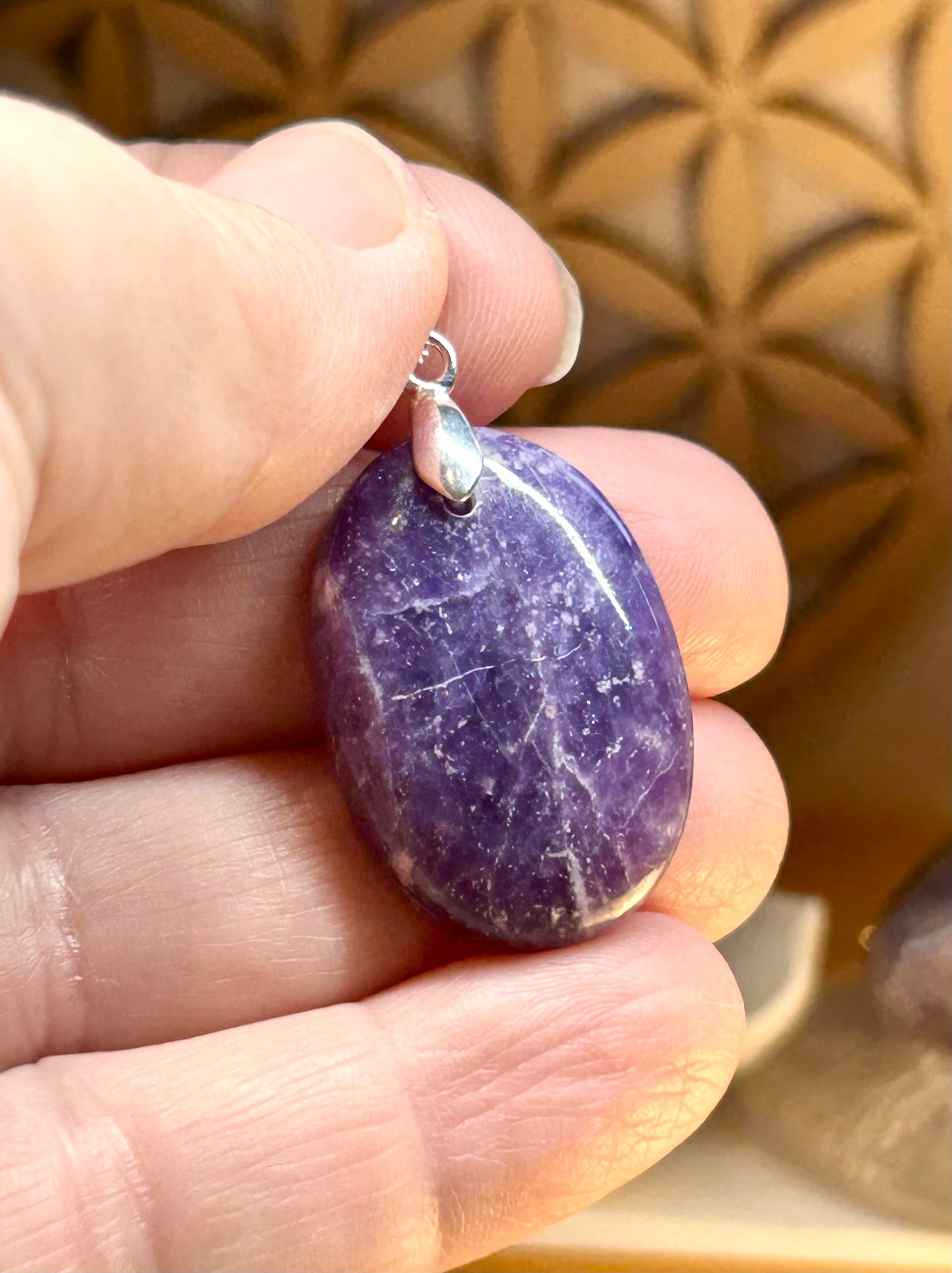 Pendentif de lépidolite