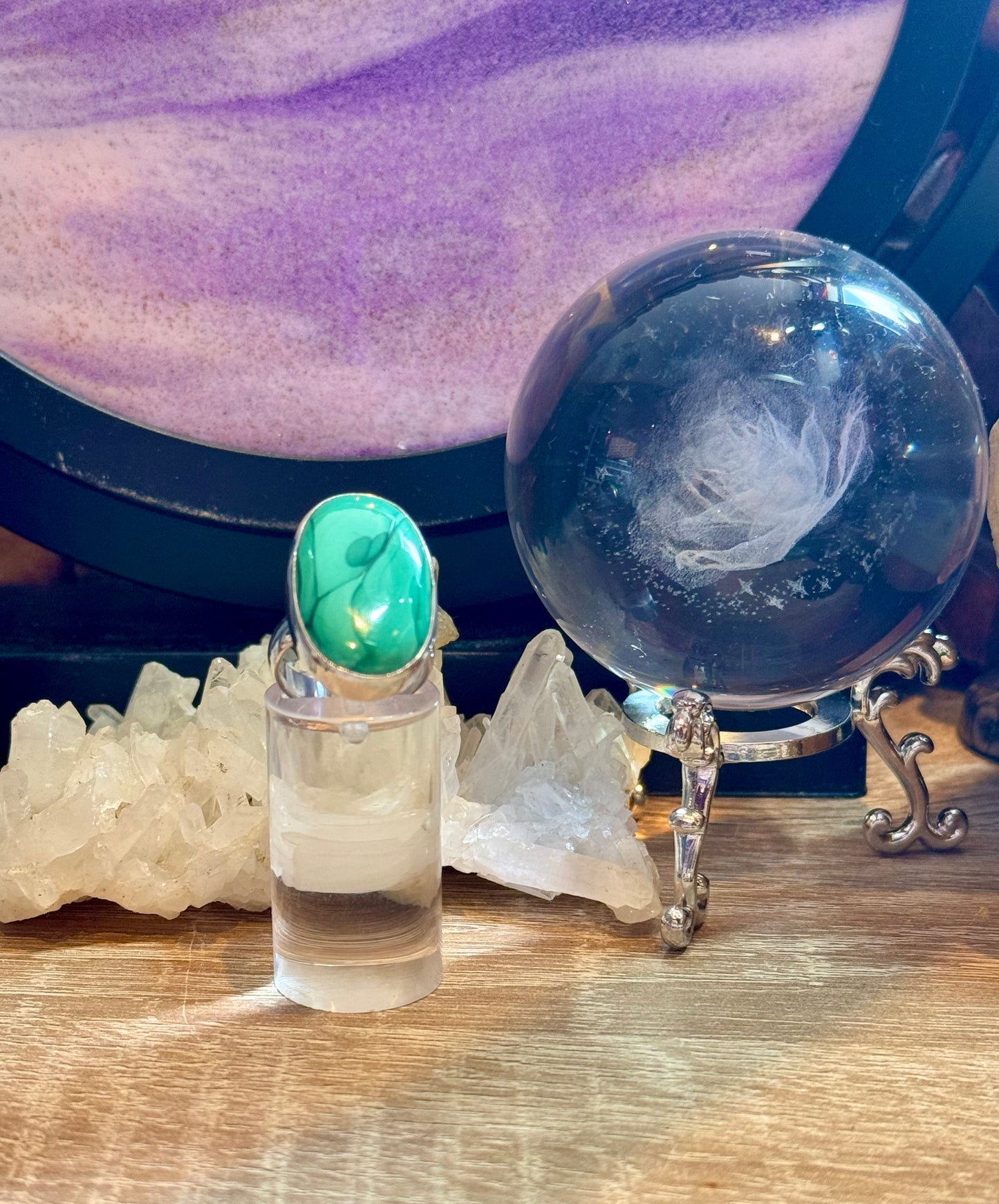 Bague Malachite T50