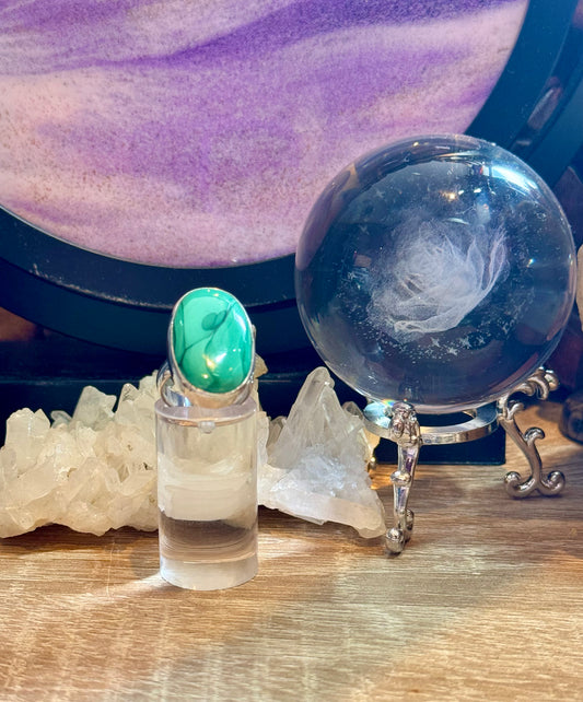 Bague Malachite T50
