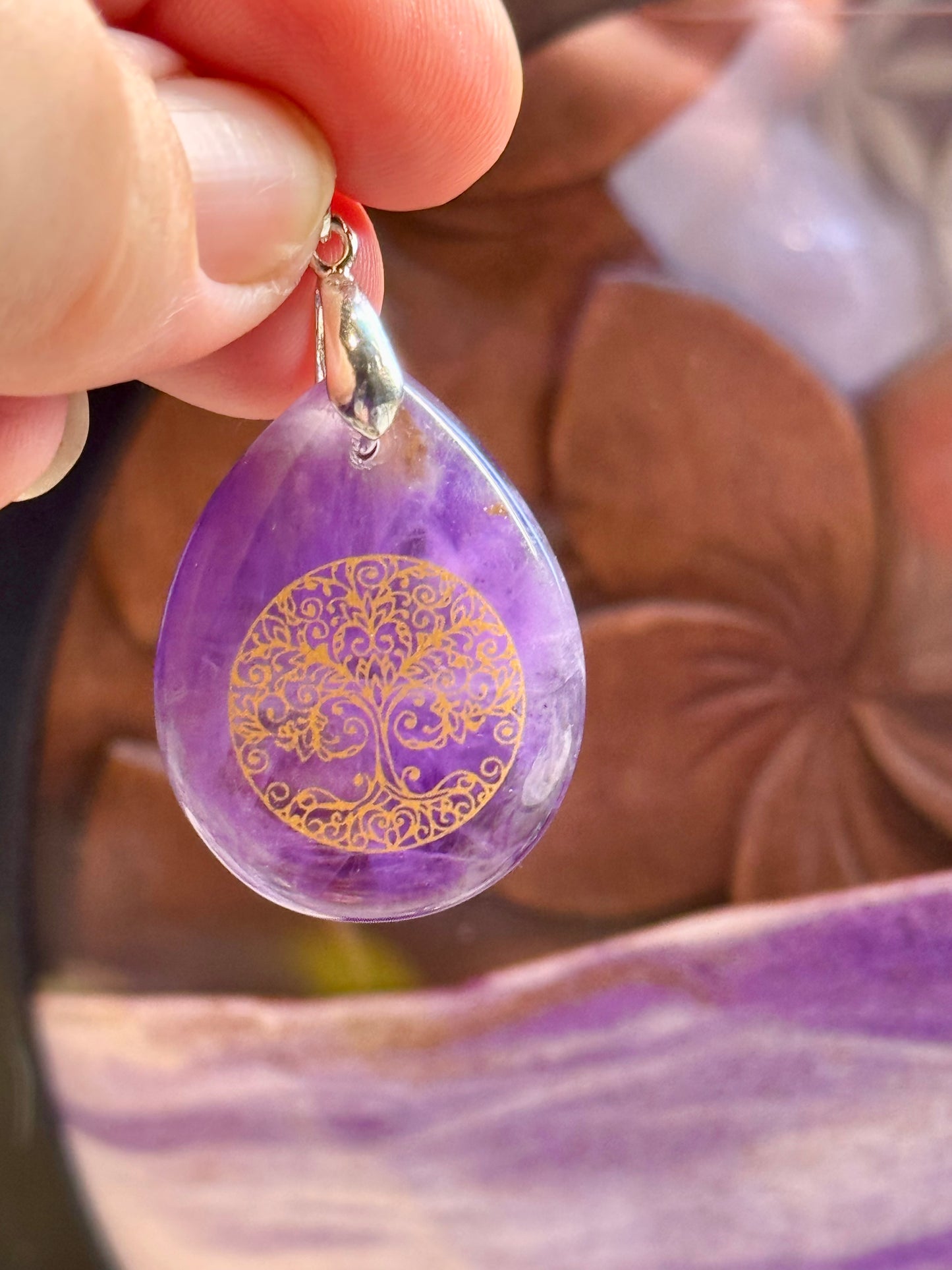Pendentif goutte d’Améthyste