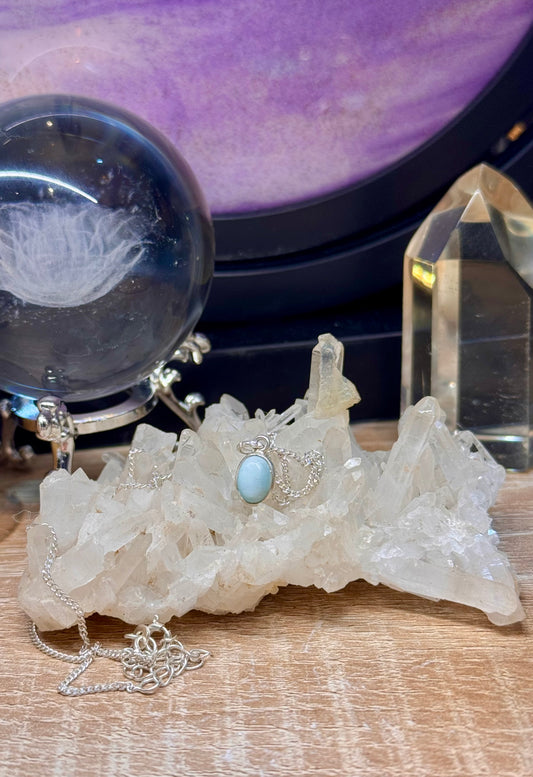 Collier pendentif de Larimar