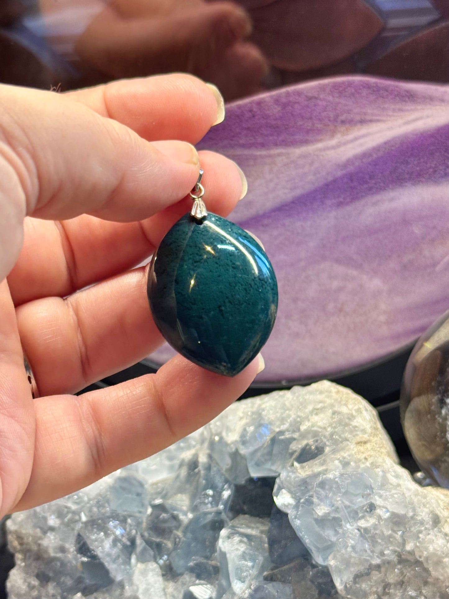Pendentif de Jaspe Héliotrope