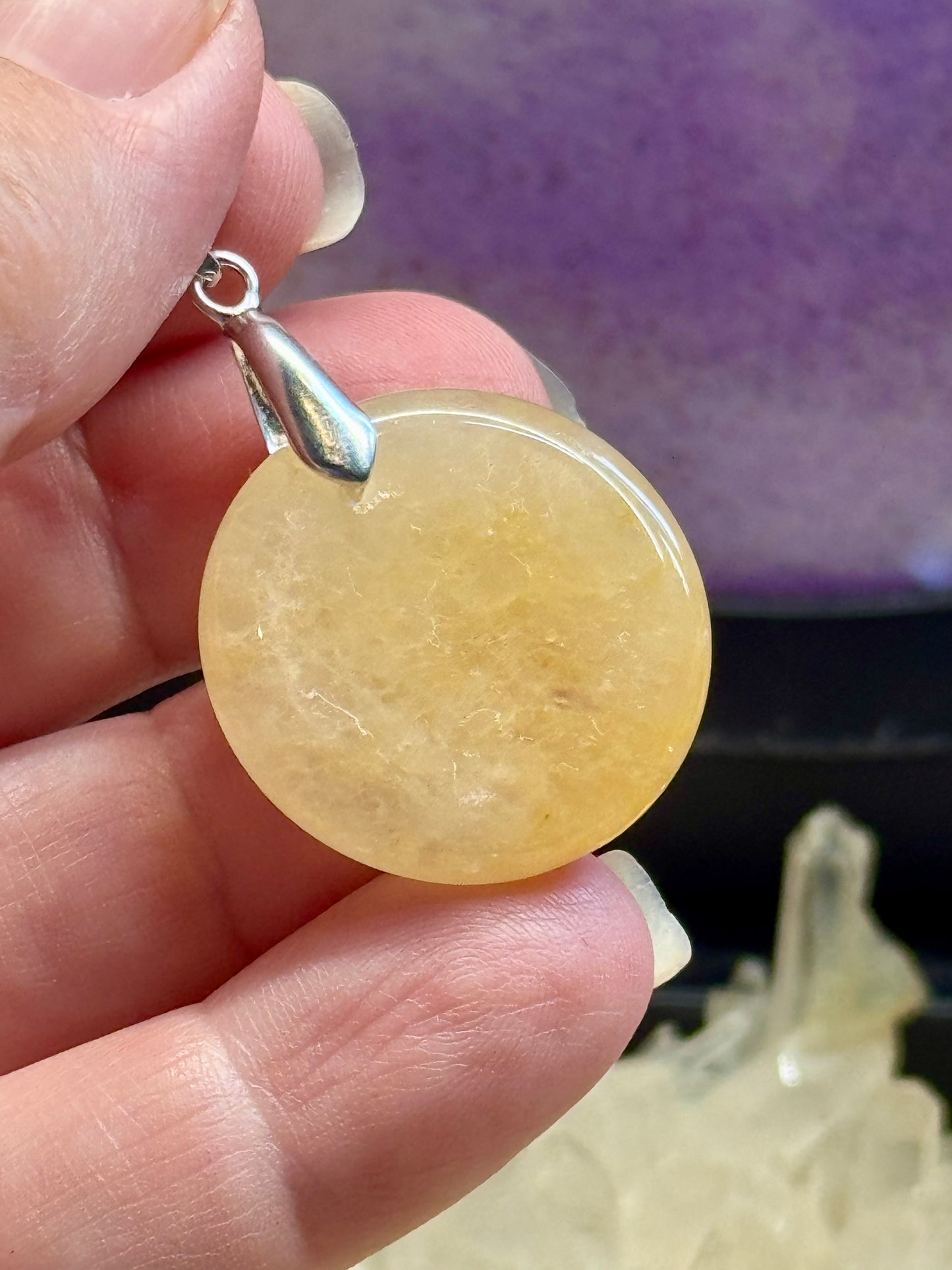 Pendentif d’Aventurine Jaune - Lotus 1