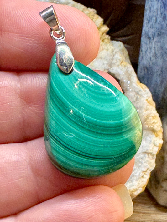 Pendentif en malachite