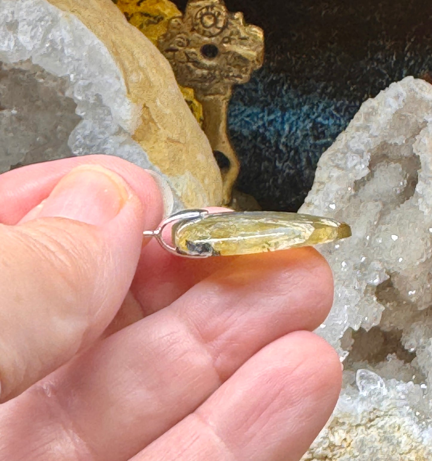 Pendentif cœur en labradorite