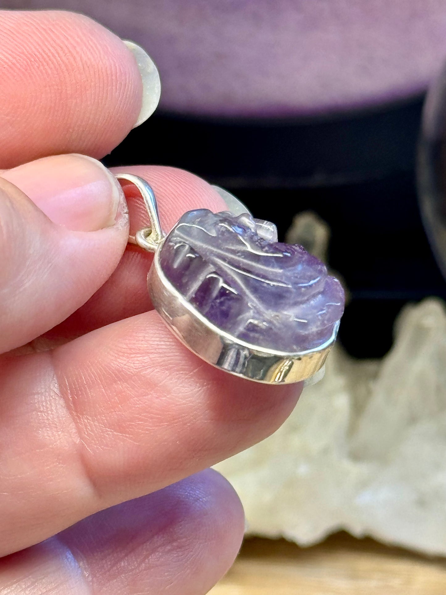 Pendentif artisanal Ganesh en Améthyste