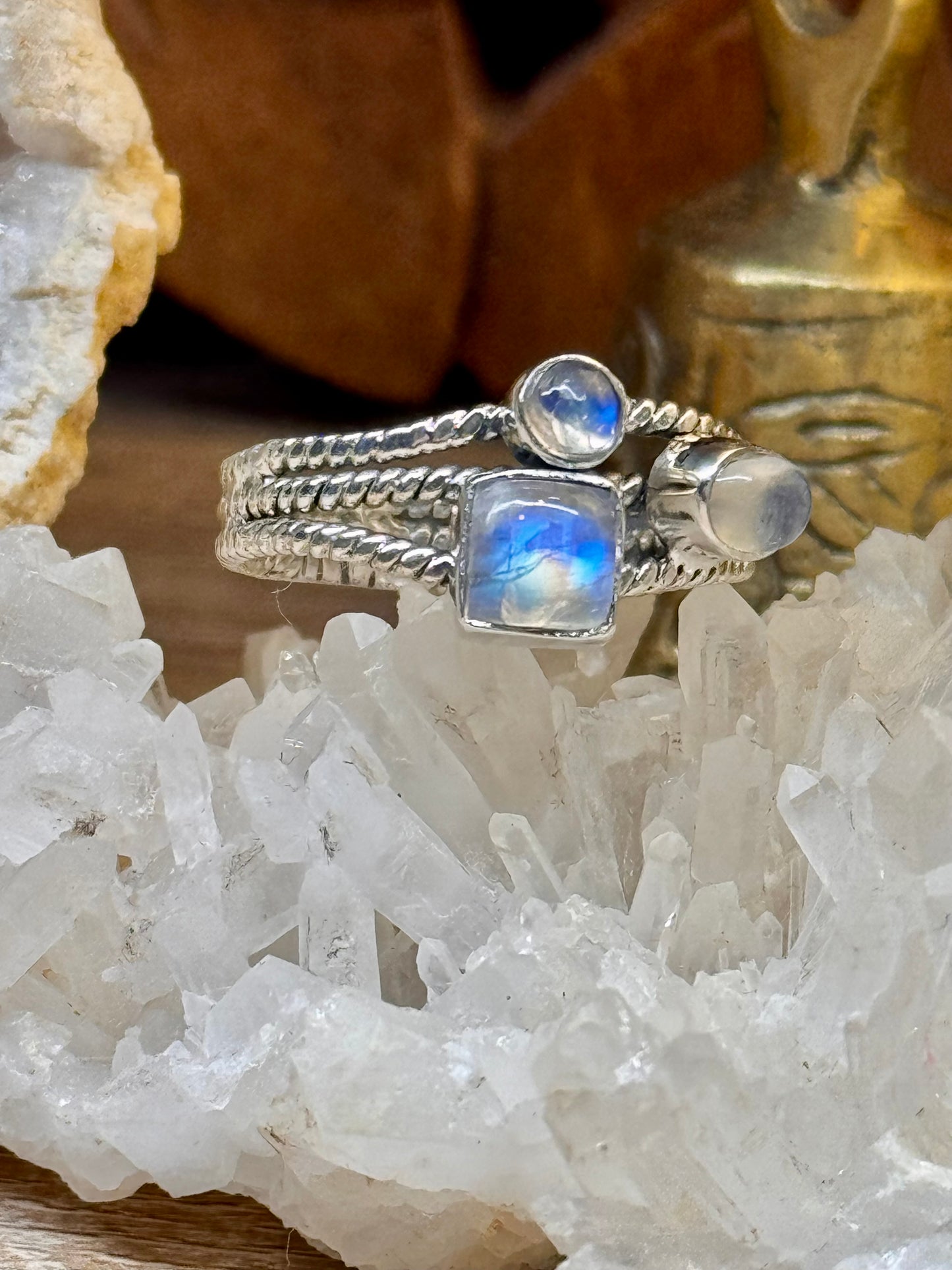 Bague en argent 925 et pierre de lune