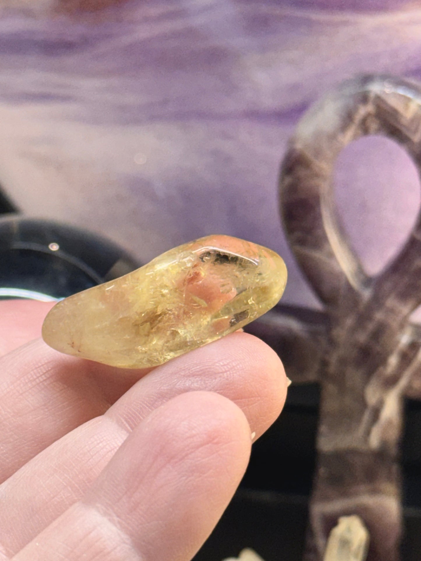 Pointes de citrine naturelles polies