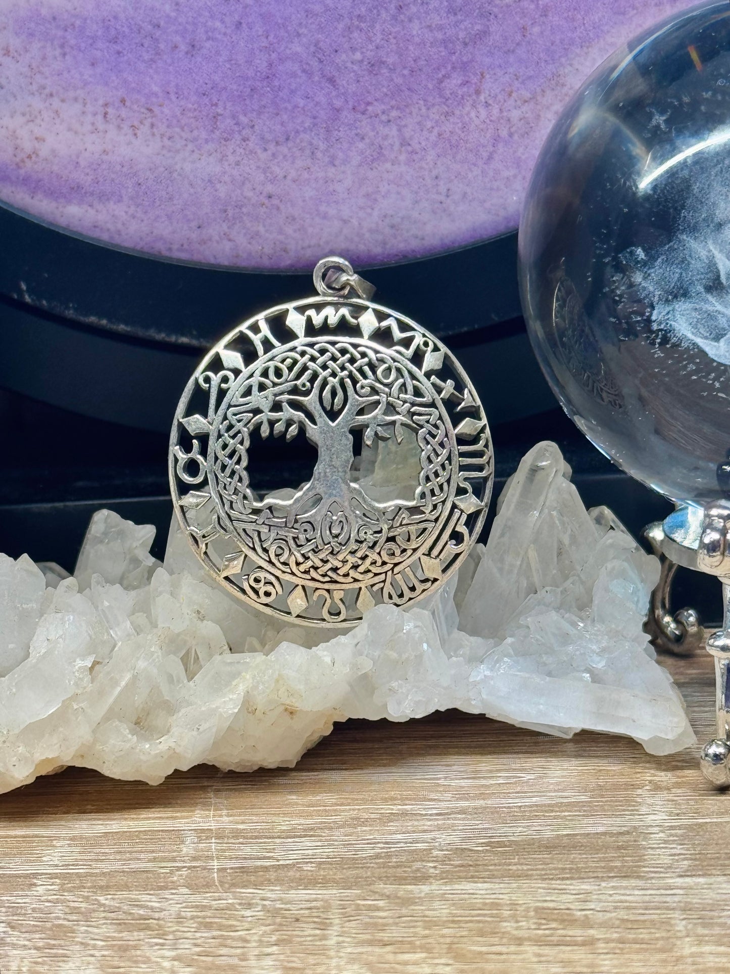 Pendentif Arbre de vie et Signes du zodiaque