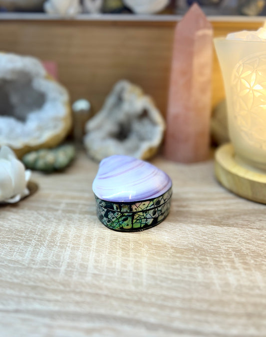 Boîte à bijoux coquillage et abalone