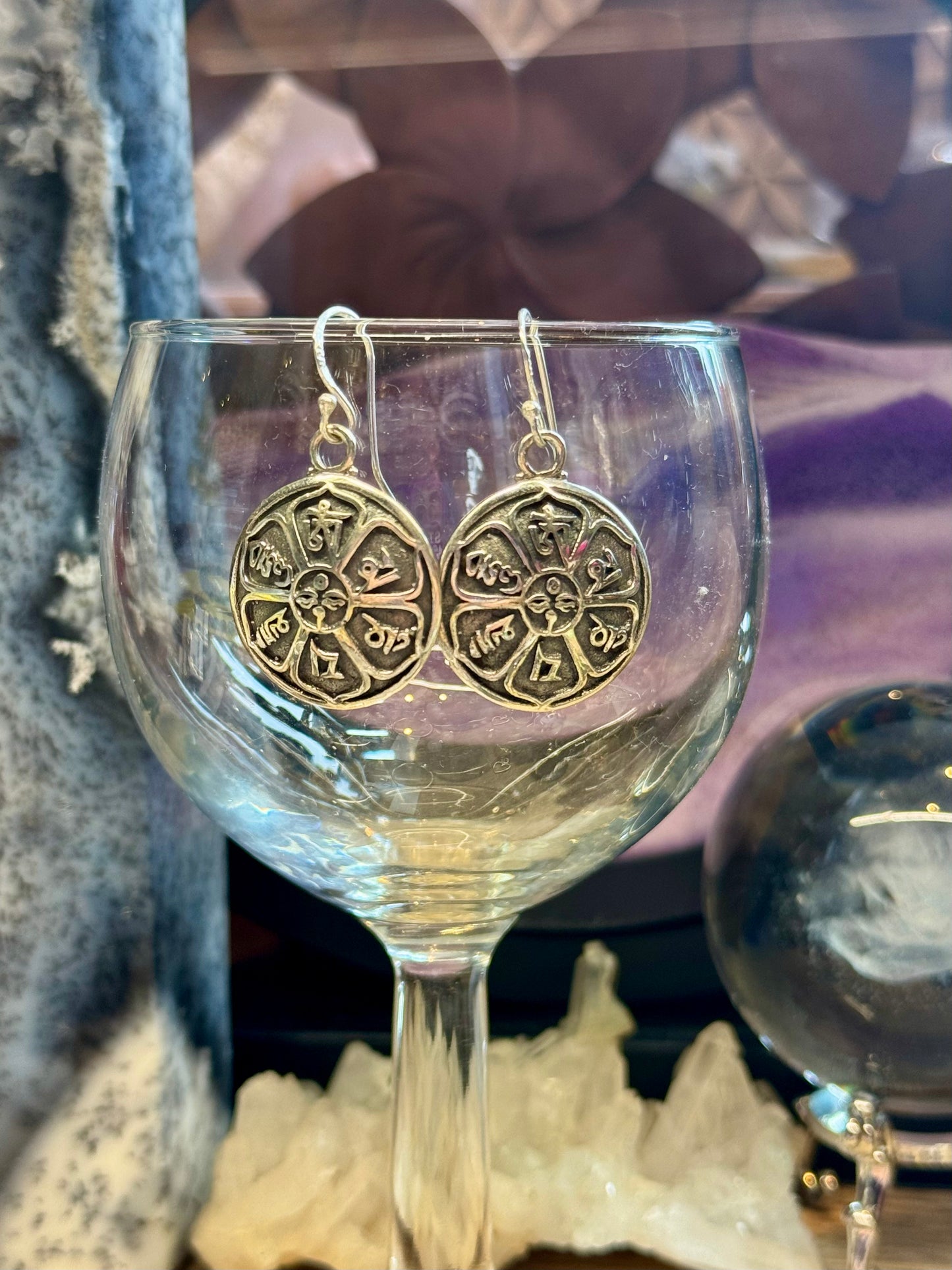 Boucles d’oreilles Ôm Mani Padme Hum