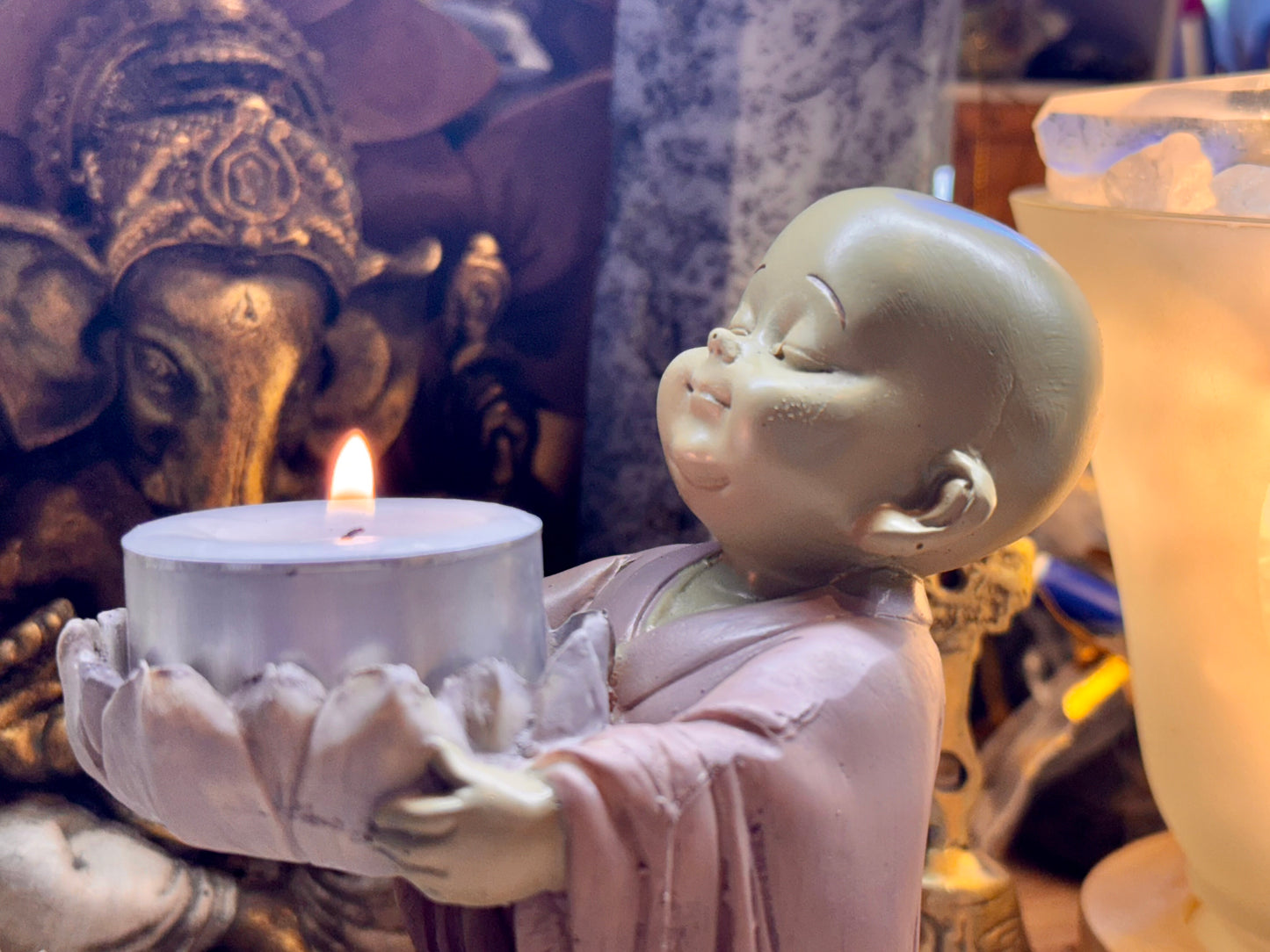 Bébé Bouddha debout bougeoir