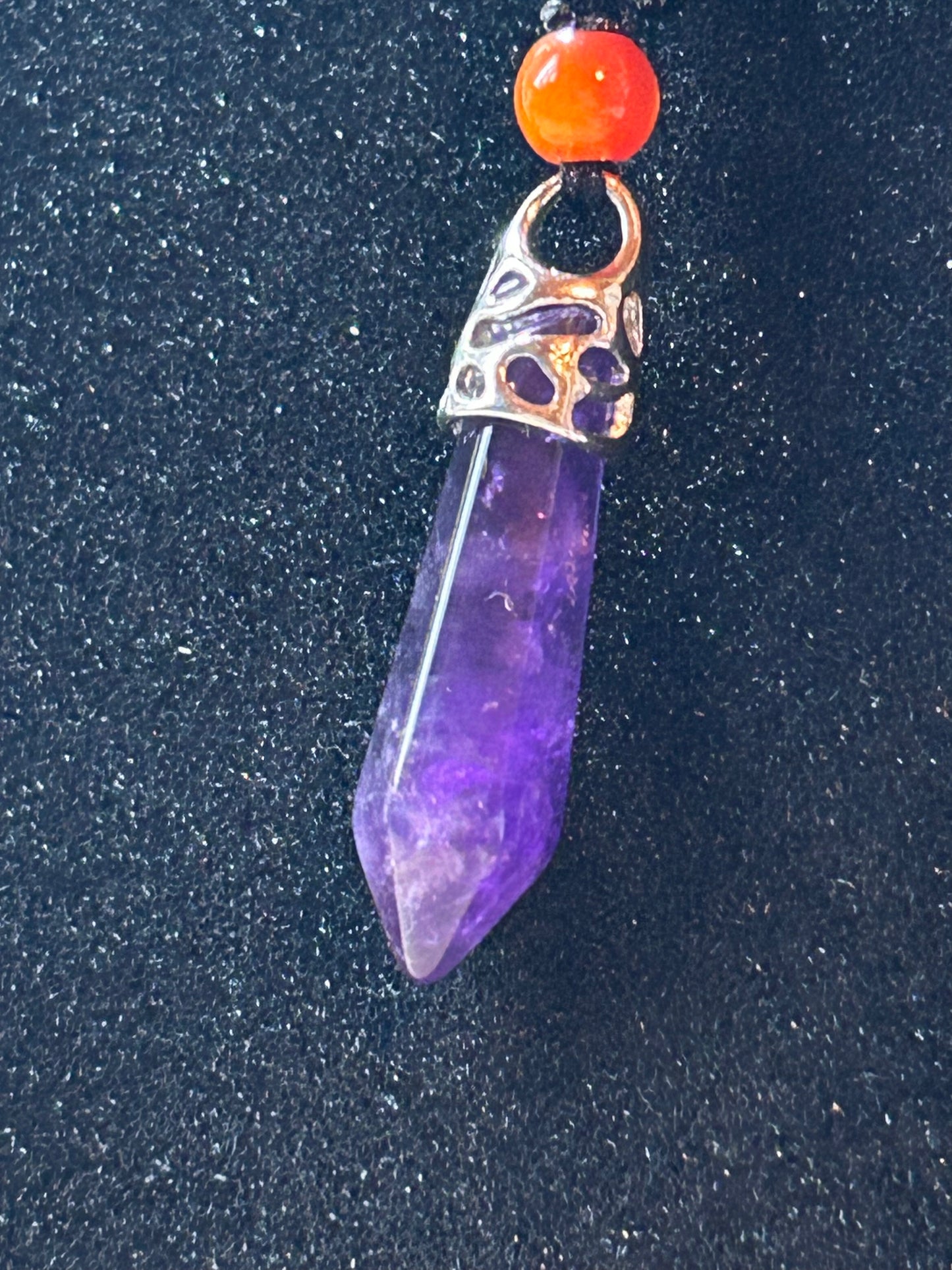 Collier d’améthyste en pointe
