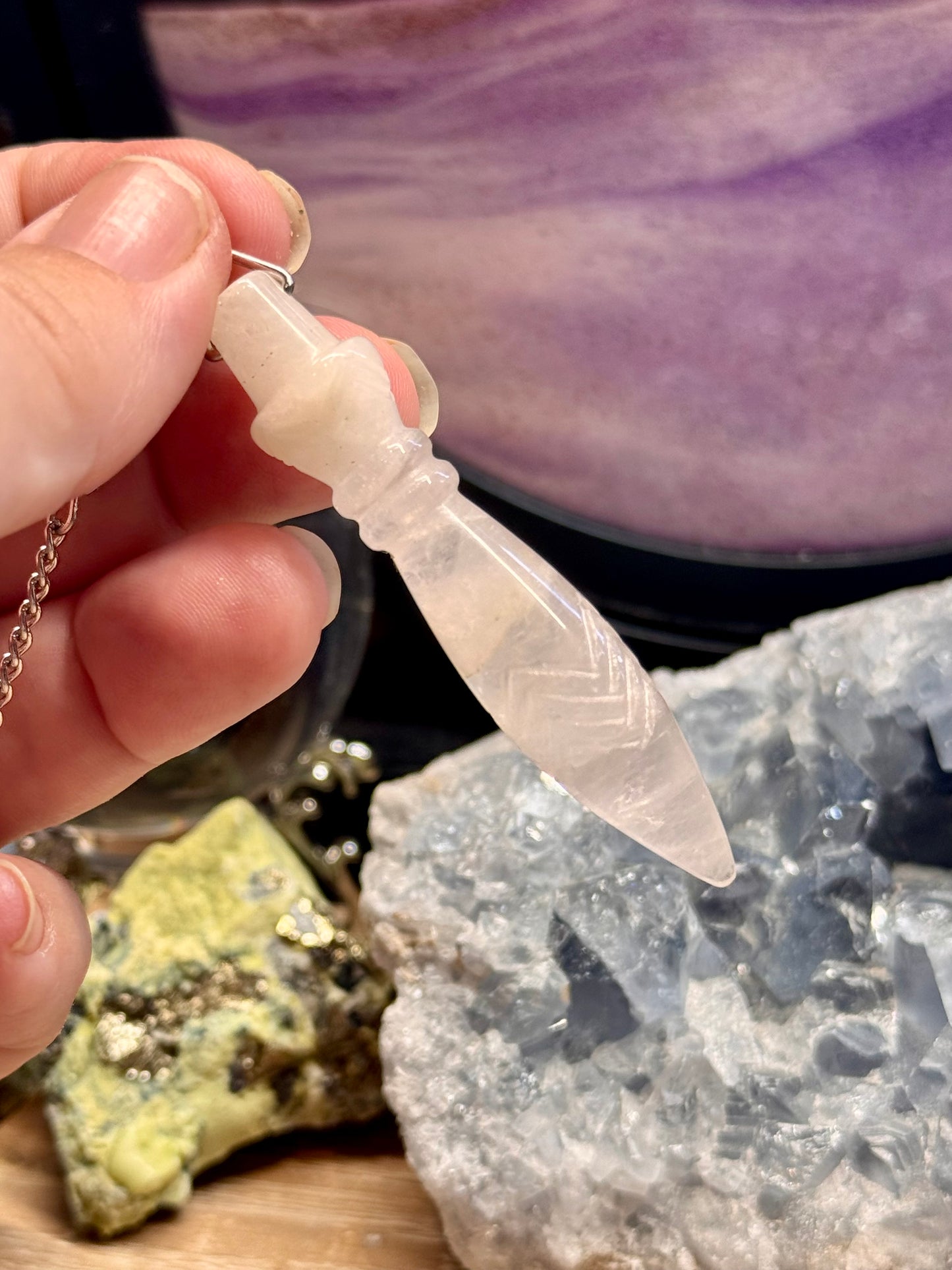 Pendule Thot en Cristal de Roche