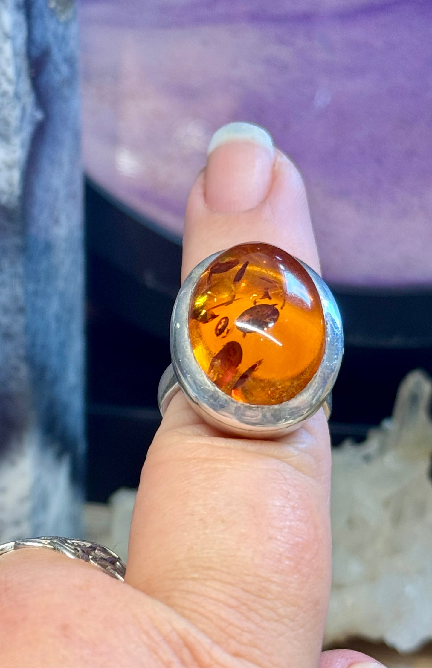 Bague en Ambre T55