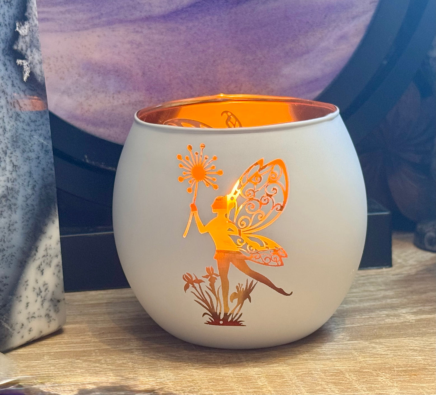 Bougeoir Fée en verre