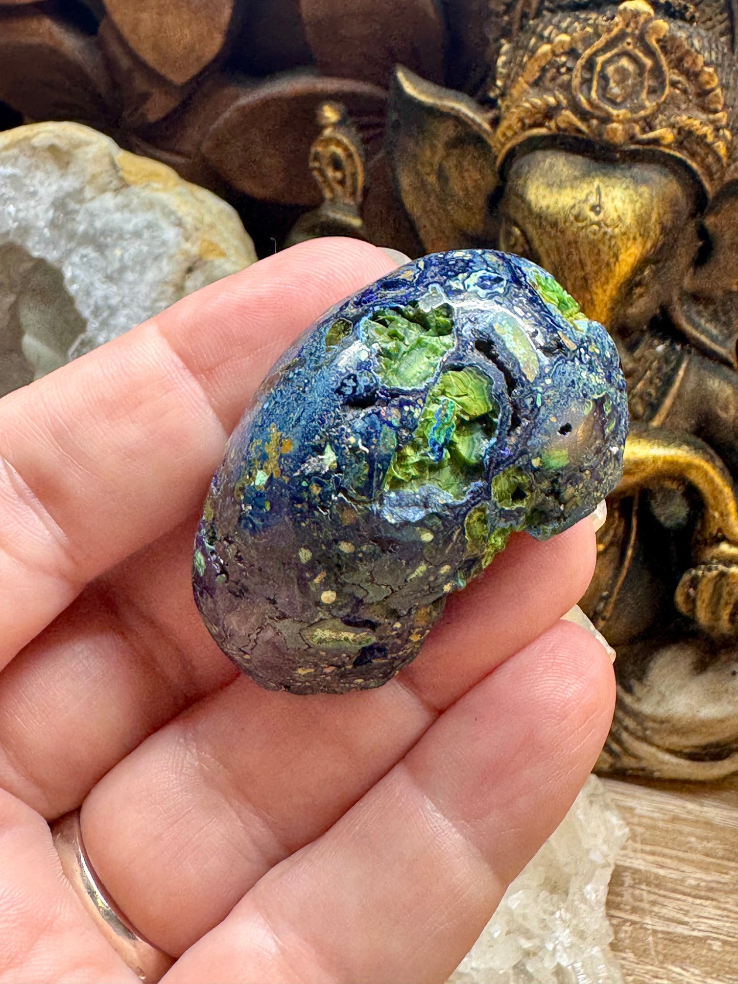 Galets et Pierres semi-polis d’Azurite Malachite