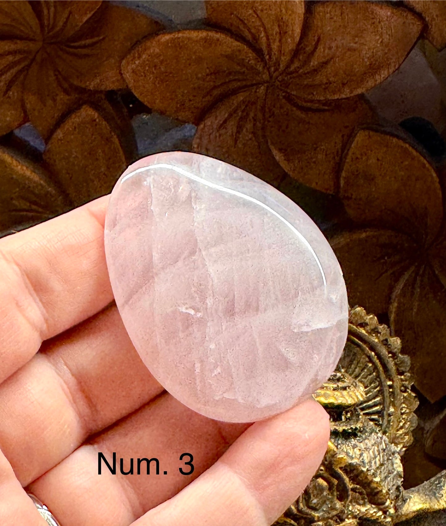 Pierre anti-stress en quartz rose
