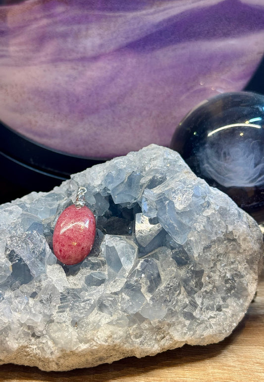 Pendentif de Rhodonite