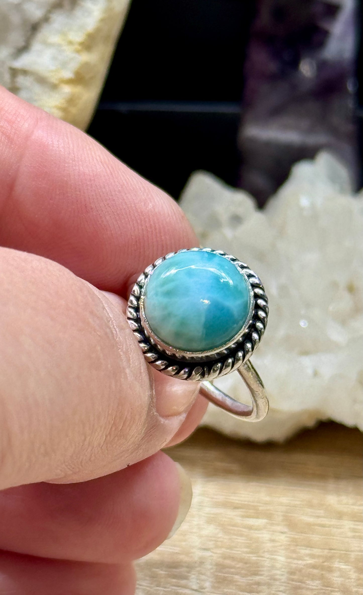 Bague Larimar en argent 925